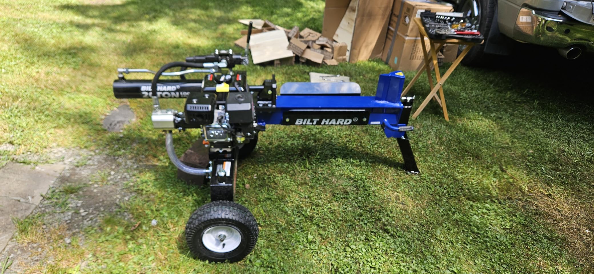 BILT HARD 20-Ton Gas Log Splitter, Hydraulic Wood Splitter with 7 HP 209cc OHV Engine, Towable Hitch customer photo 1