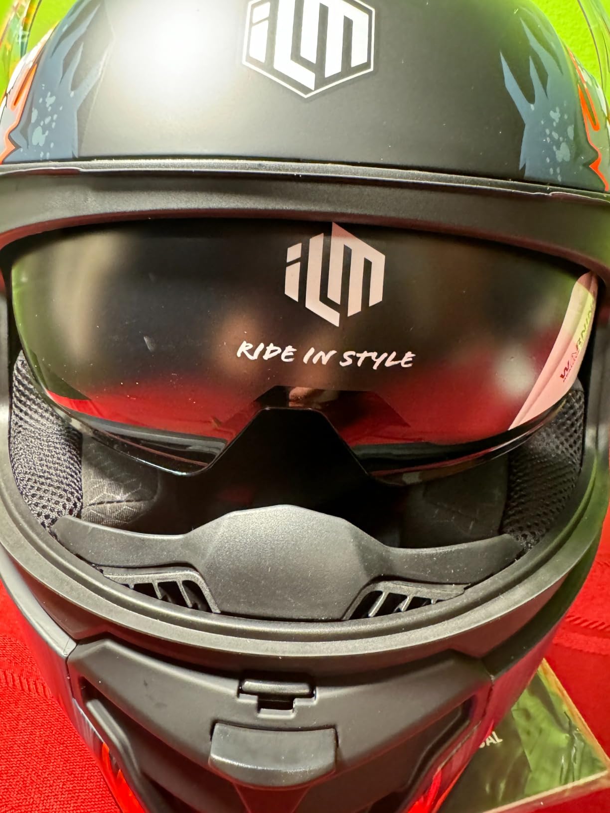 ILM Motorcycle Helmets DOT ECE Dual Visor Full Face Adult Men Women MF567 customer photo 1