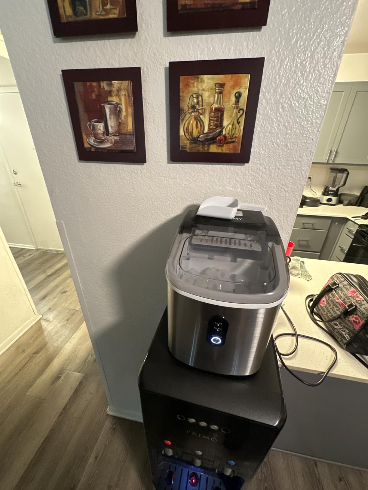 EUHOMY Ice Maker Countertop with Handle, 9 Ice Cubes Ready in 6 Mins customer photo 2