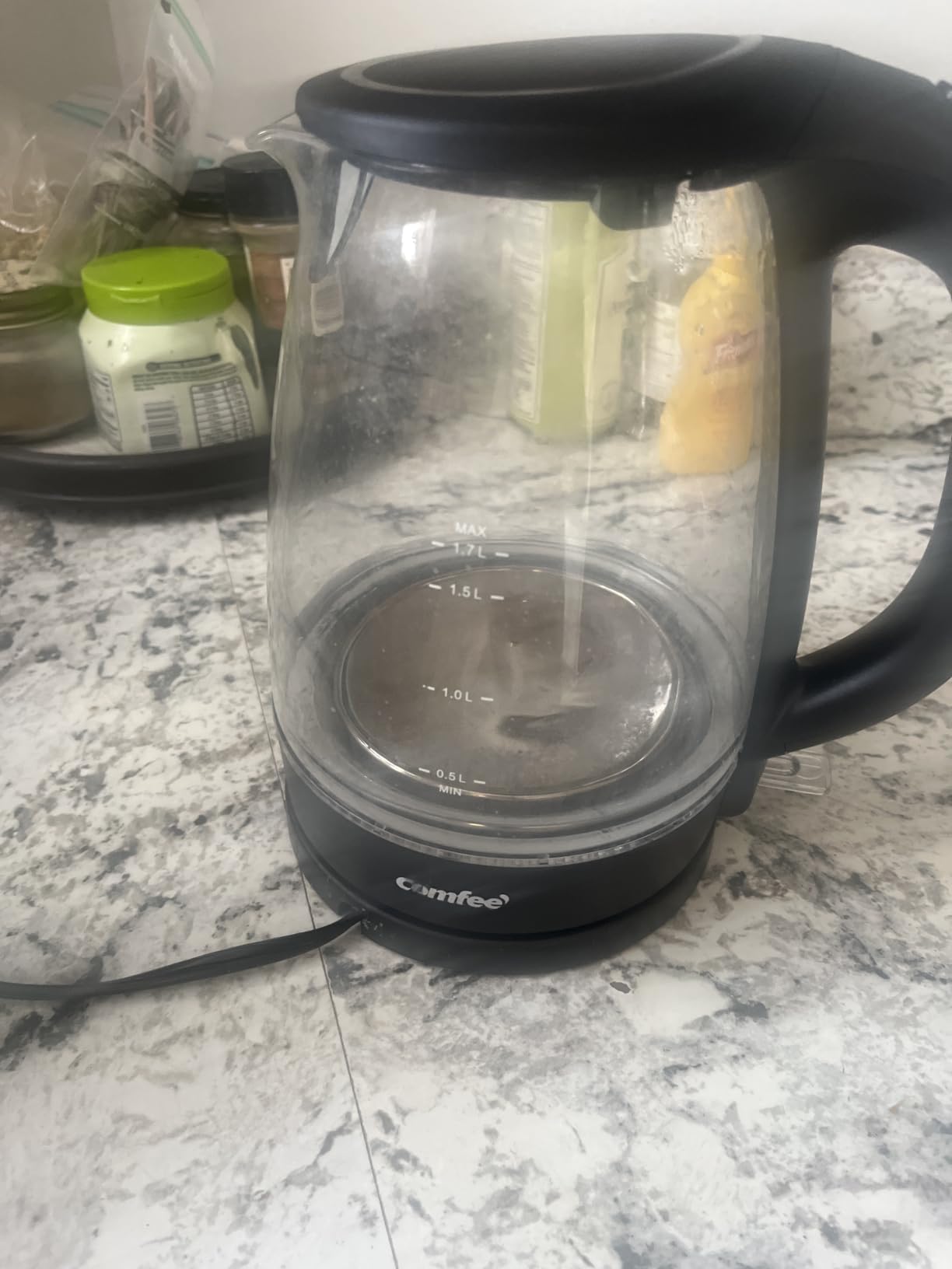 COMFEE' Glass Electric Kettle, 1.7L Fast Boil with LED Indicator customer photo 2