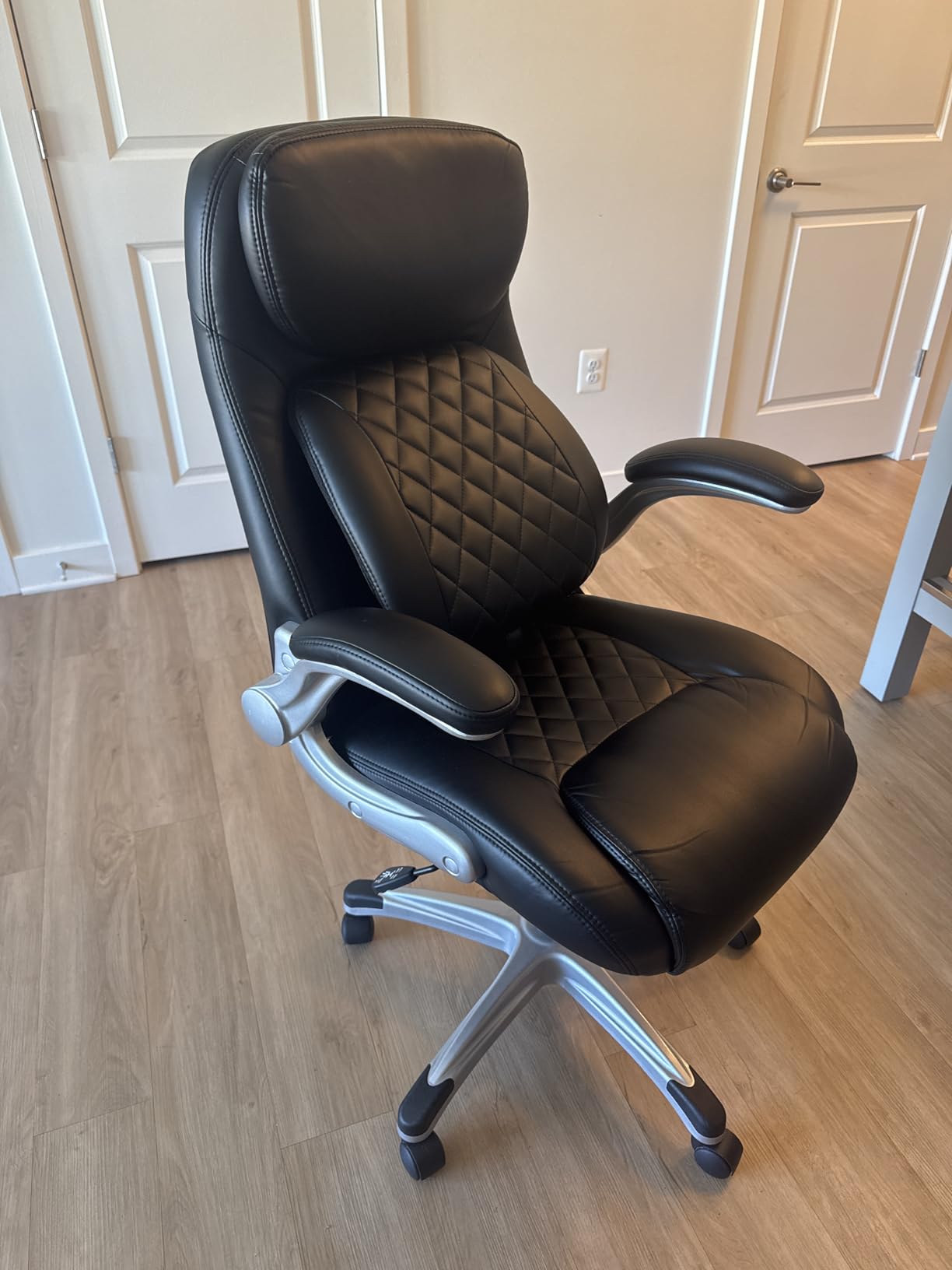 Nouhaus Ergonomic Office Chair Premium Leather Adjustable Lumbar Support & Armrests, High Back Comfy Desk Gaming Chairs Executive Computer Swivel Chair customer photo 1