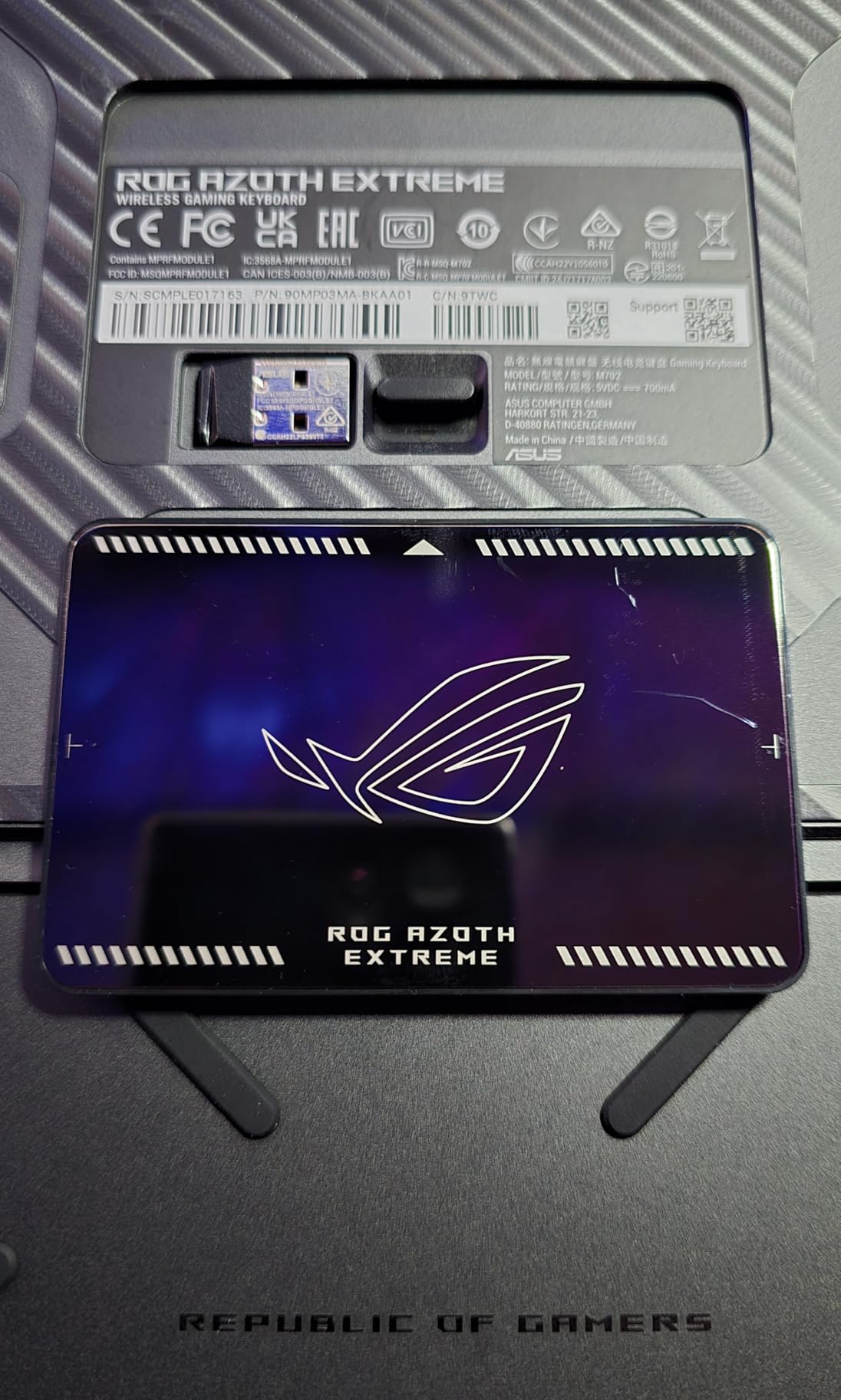 ASUS ROG Azoth Extreme Wireless Mechanical Gaming Keyboard customer photo 2