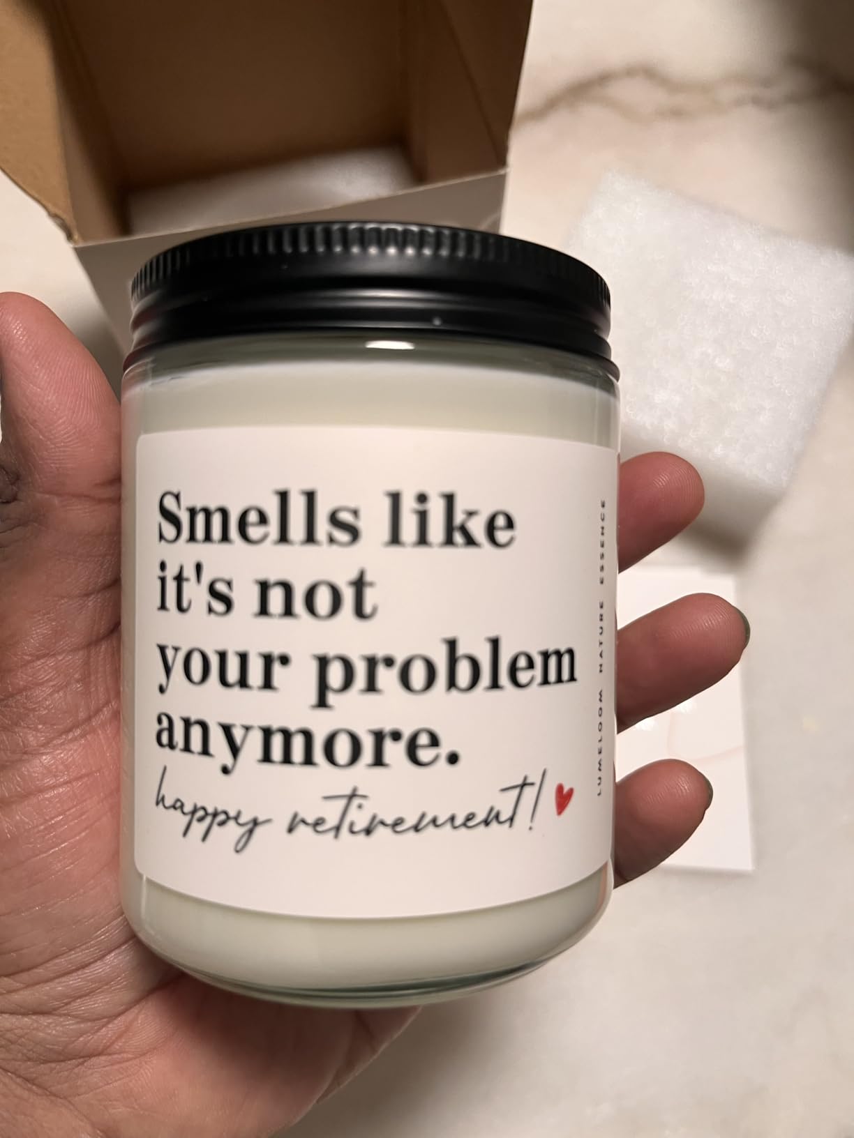 LUMELOOM Retirement Gift for Woman, Men- 9oz Lavender Scented Candle | Best 2026 Retired Gifts for Women, Men, Friends, Coworker, Teacher, Funny Retirement Candle Decoration, Soy Wax customer photo 2