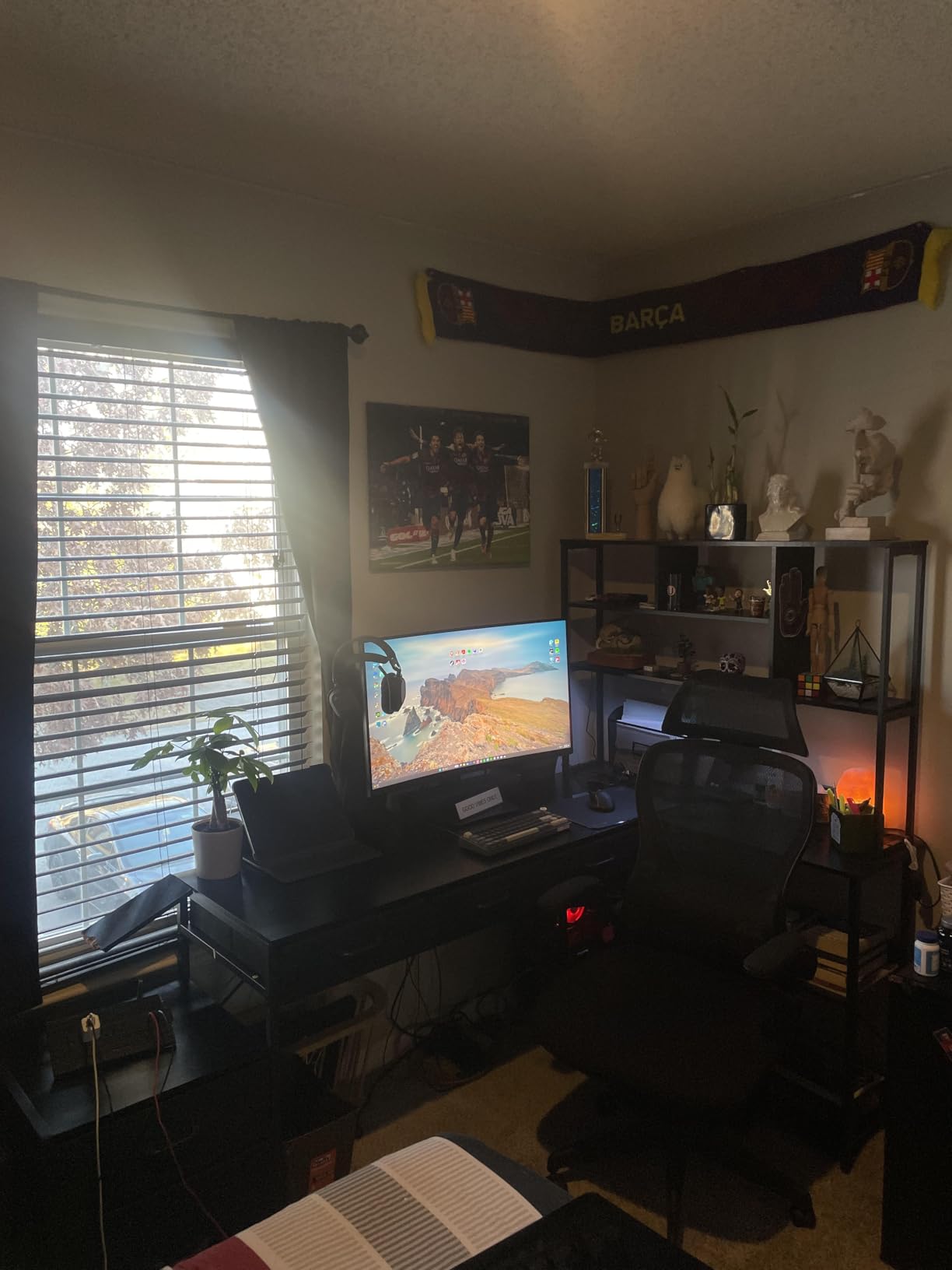 AODK 79 inch L Shaped Desk with 5 Drawers, LED Light & 2 Power Outlets | Reversible Black L Shaped Gaming Desk, Computer Desk with Storage Shelves for Home Office customer photo 2