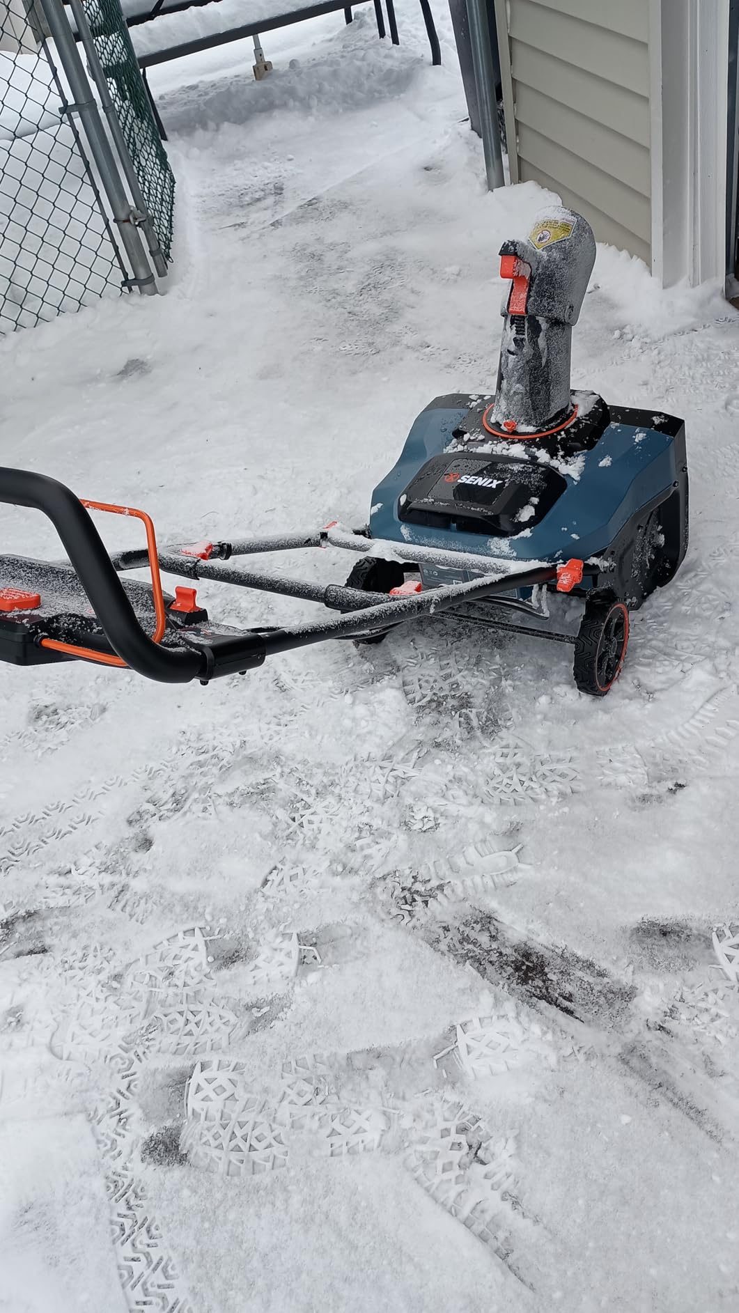 SENIX 40V 21-Inch Cordless Snow Blower with Variable-Speed Steel Auger | 1800W Brushless Motor, 12