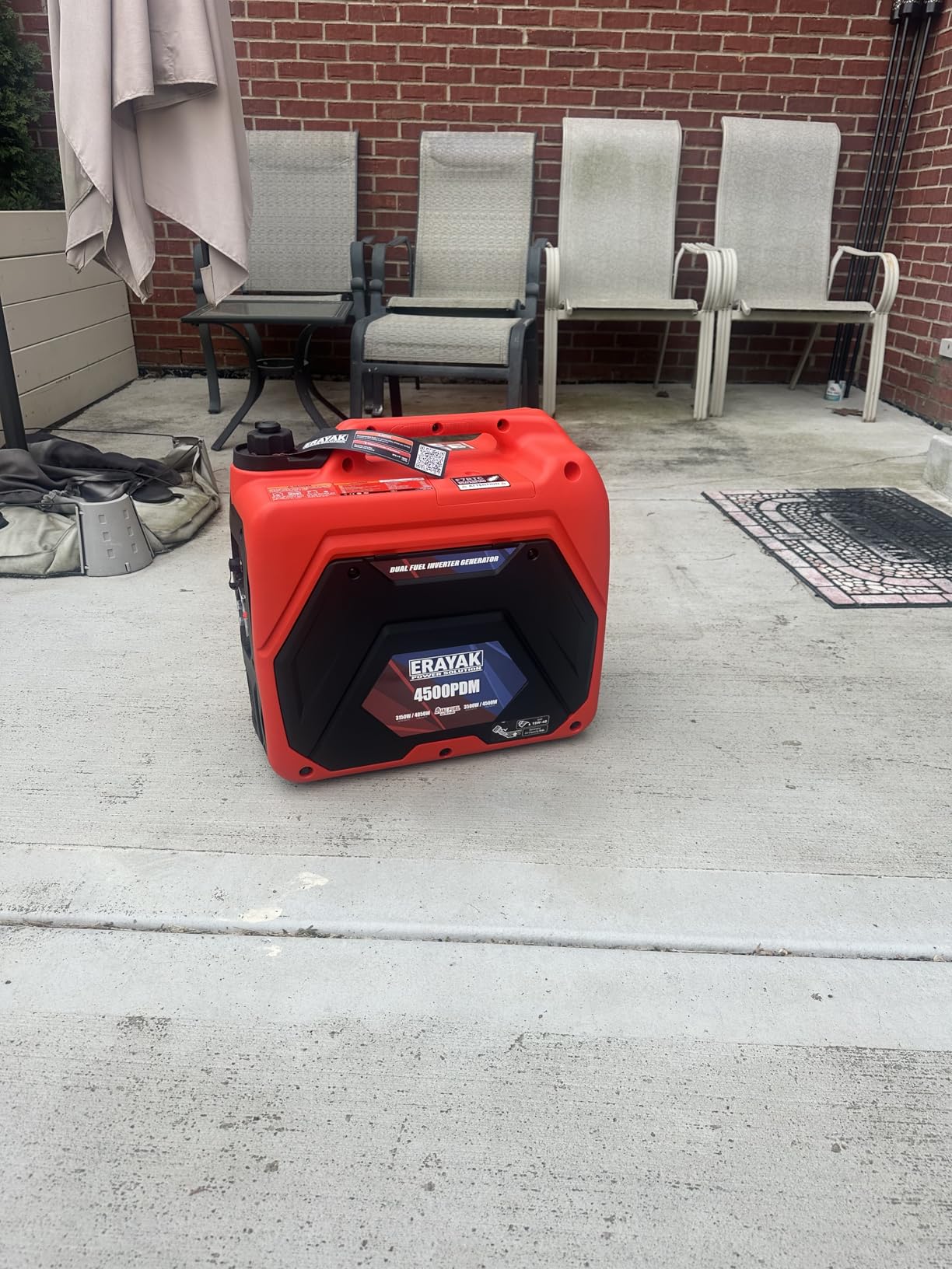 ERAYAK 4500W Dual-Fuel Portable Inverter Generator for Home Use, Camping Outdoor, 30A RV Ready, Auto Switch, Gas and Propane Powered, EPA, CO Sensor, Parallel Ready customer photo 1