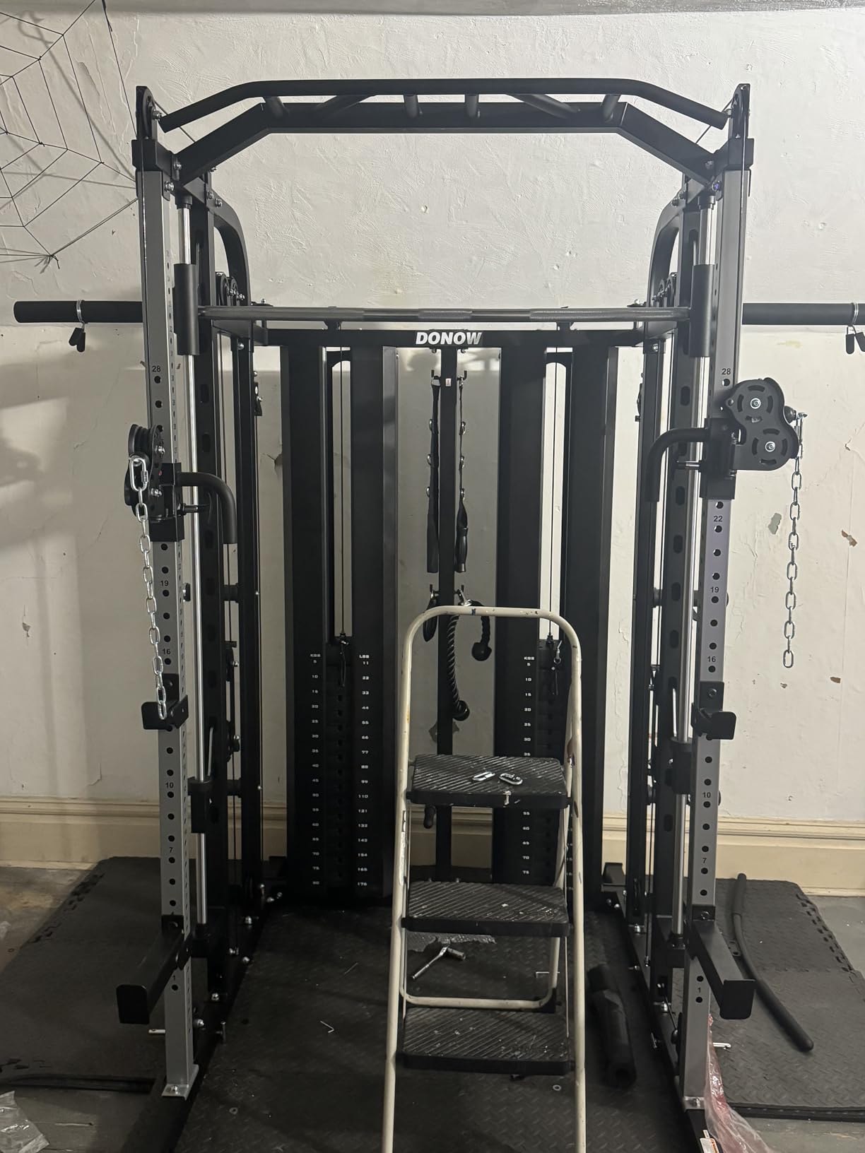 DONOW Smith Machine with Weight Stacks Home Gym System Cable Crossover - Multi Function, All in One, Heavy Duty, Lat Pulldown Bench, Hip Thrust Attachment, Smooth Smith Bar and Cable System customer photo 2