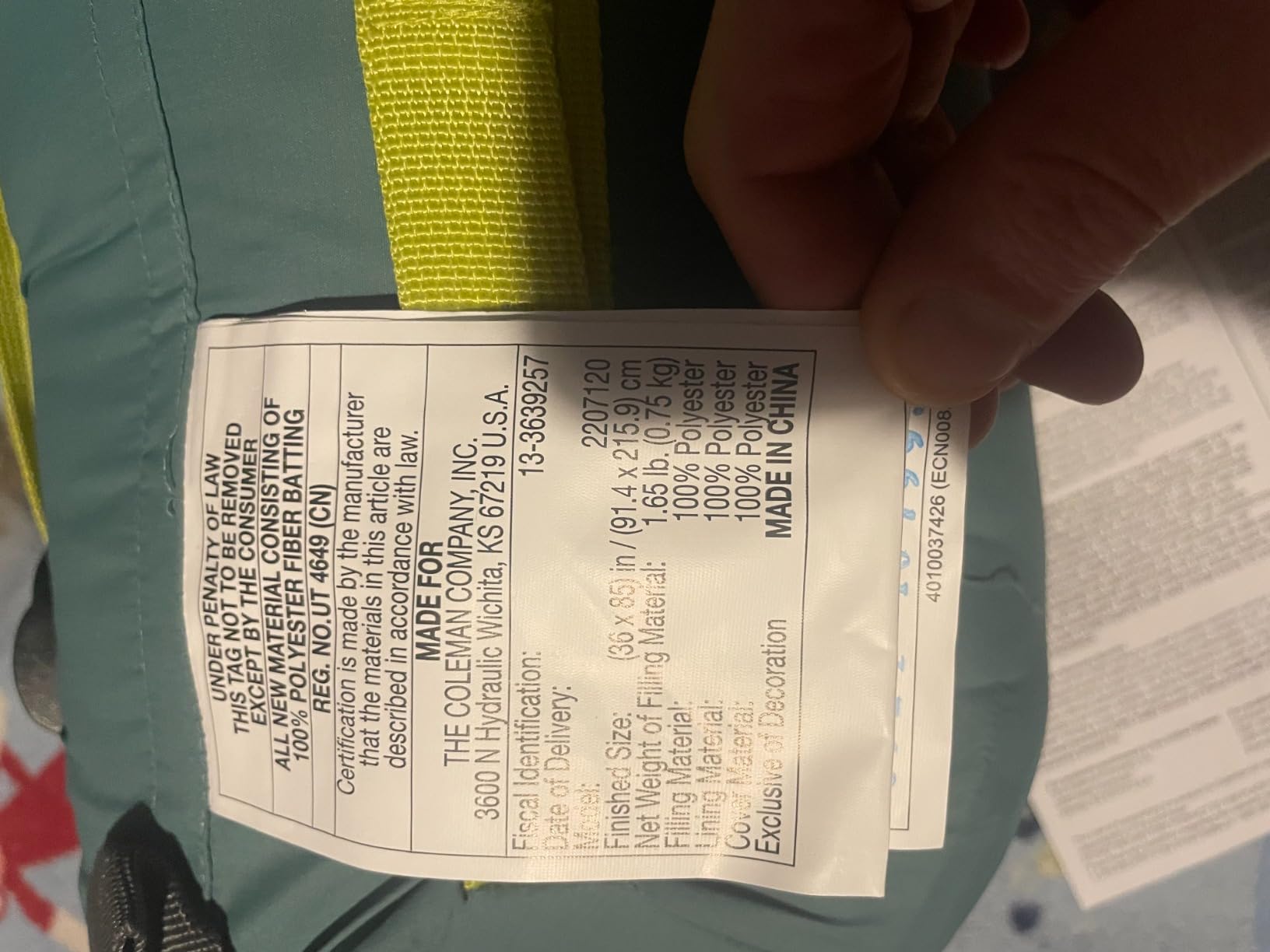 Coleman Big Bay 0/20/40°F Cold-Weather Sleeping Bag, Adult Mummy Sleeping Bag with Headrest, Foot Ventilation, & Storage Sack, Big & Tall Options customer photo 2