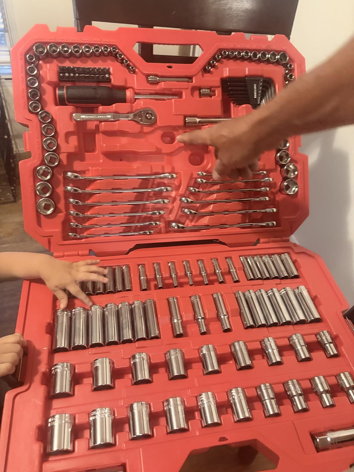 CRAFTSMAN Socket Set, 159 Piece Socket Wrench Set Mechanics Tools 1/4-in., 3/8-in., and 1/2-in(, 6 Point and 12 Point, 90-Tooth (CMMT12125) customer photo 1