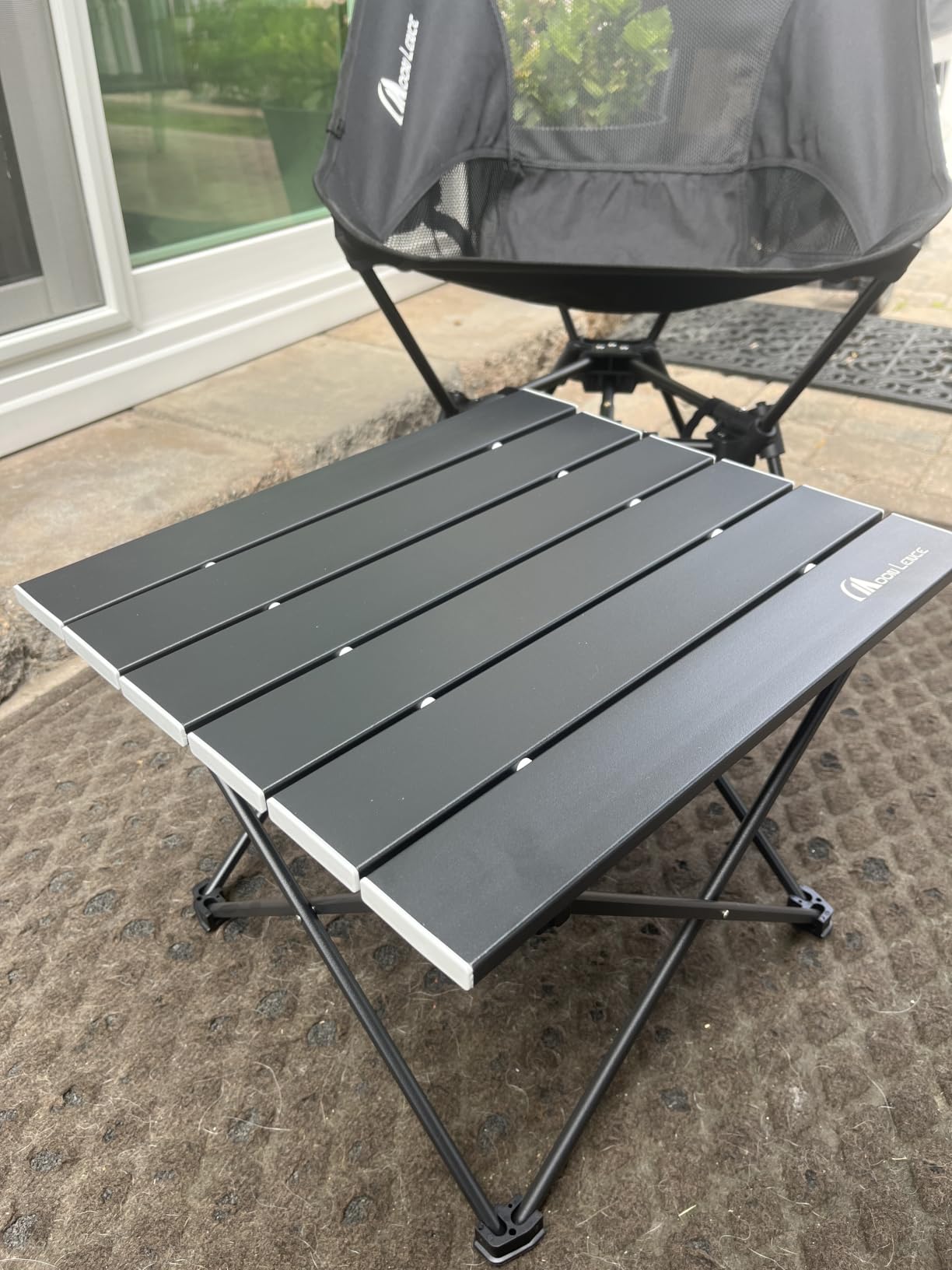 MOON LENCE Ultralight Folding Camping Table, Compact,Portbale with Carry Bag, for Outdoor Cooking, Picnic, Camp, Boat, Travel (Black - S) customer photo 1