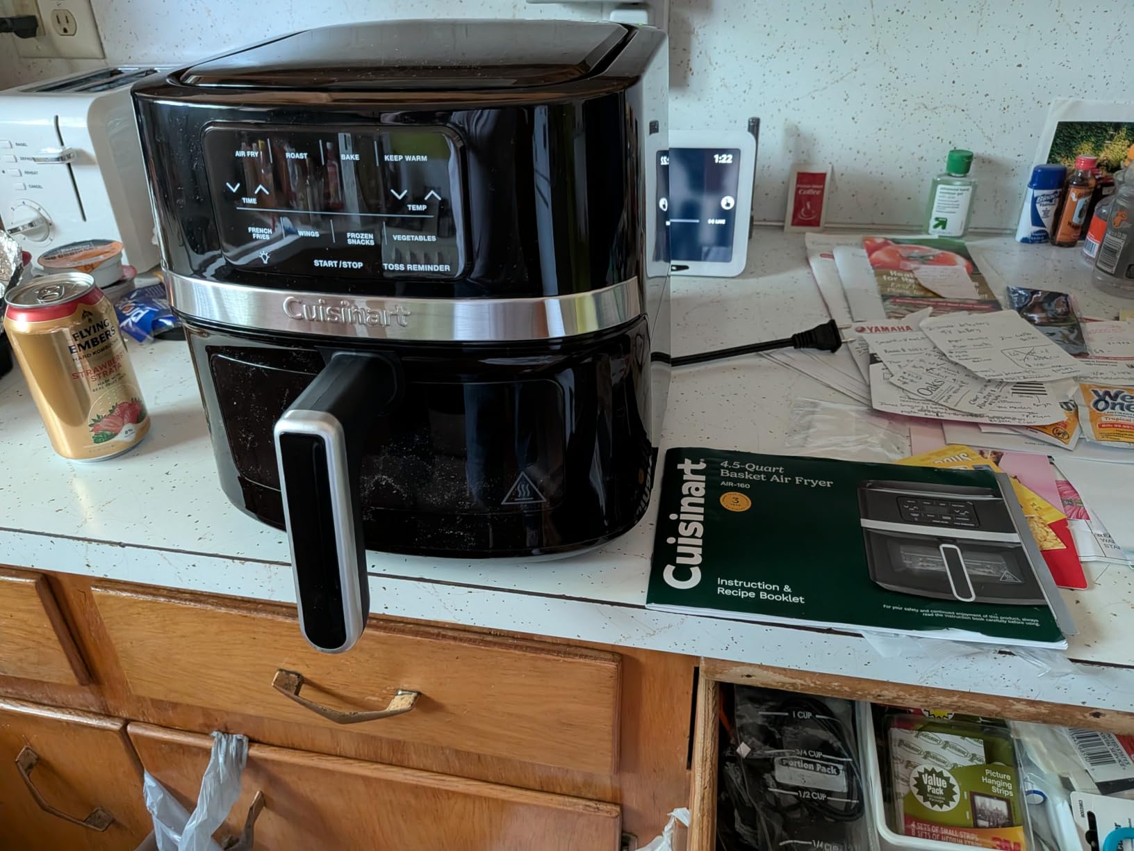 Cuisinart Air Fryer, 2.6-Quart Compact Basket Fryer with 3 Cooking Functions to Air Fry, Roast, and Bake, AIR-80, Stainless Steel & Black customer photo 2