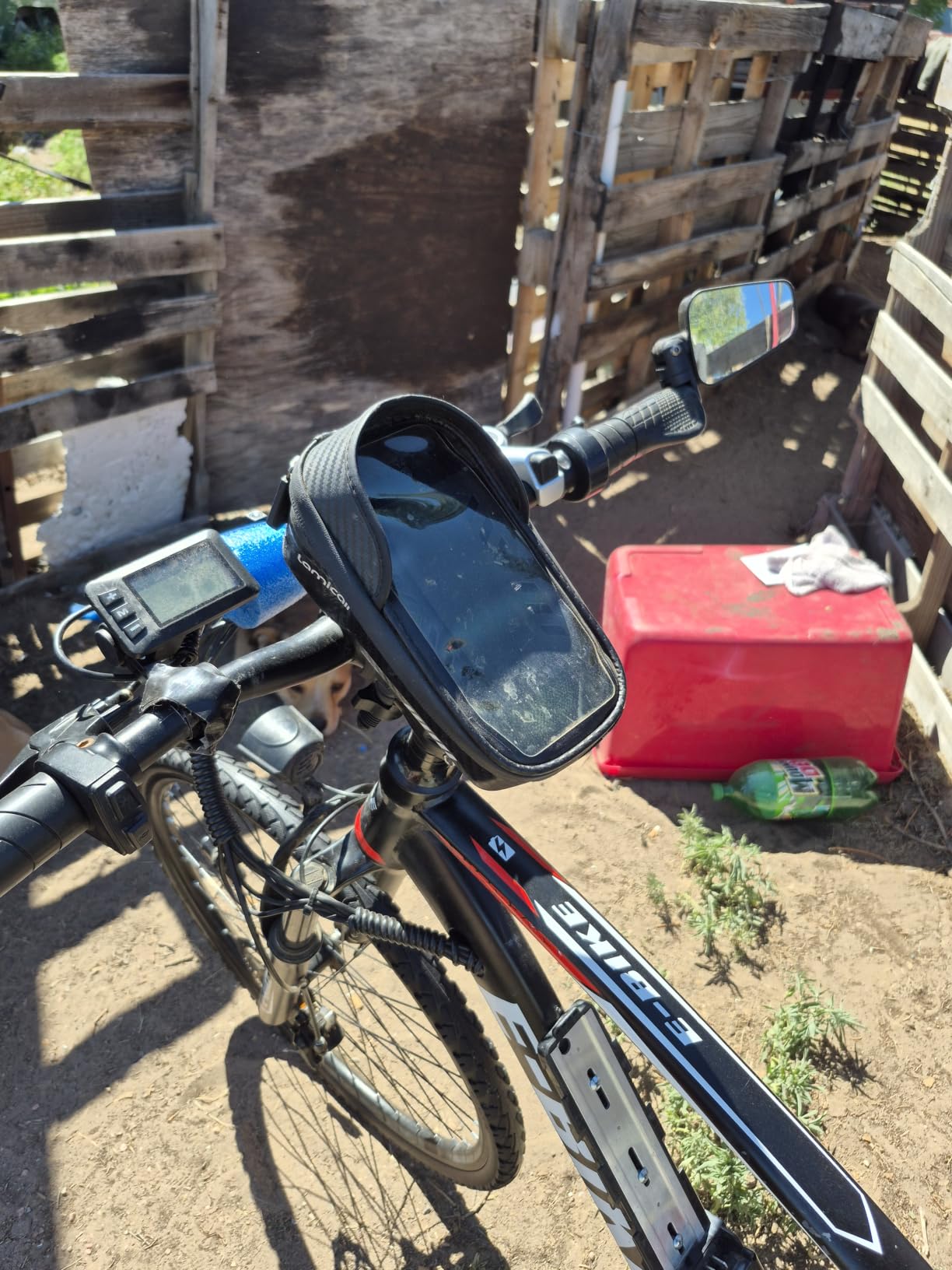 Lamicall Bike Frame Bag Waterproof - [1s Release] Bike Phone Mount Holder | 2 in1 Bicycle Top Tube Bag, Cycling Pouch with Rain Cover, Bikes Accessories Gifts for Phones Under 7