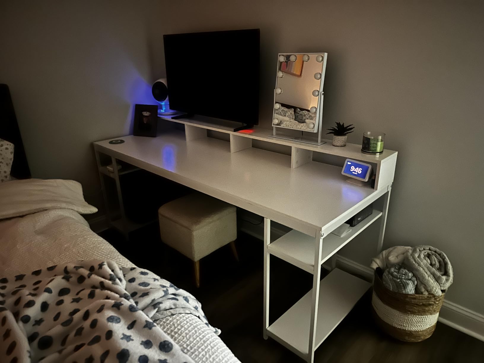 Tribesigns Two Person Desk with Monitor Stand, 78.74