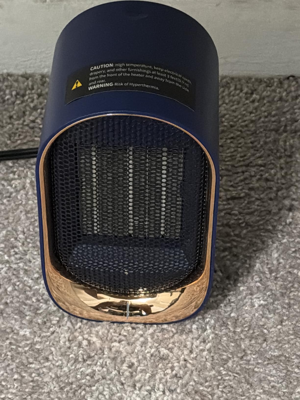 Space Heater, Portable Small Heaters for Indoor Use, Electric Desk Heater with Overheat and Tip-Over Protection, Mini Personal Heaters for Home Office Workspace, Blue customer photo 2