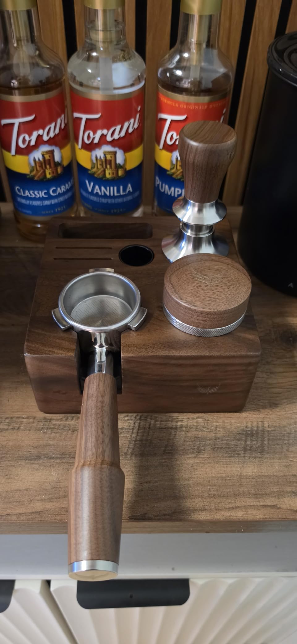 Walnut Espresso Tamping Station 54mm for Breville | Barista Express, Pro, Touch, Bambino Plus - Portafilter Holder and Coffee Station Organiser customer photo 1