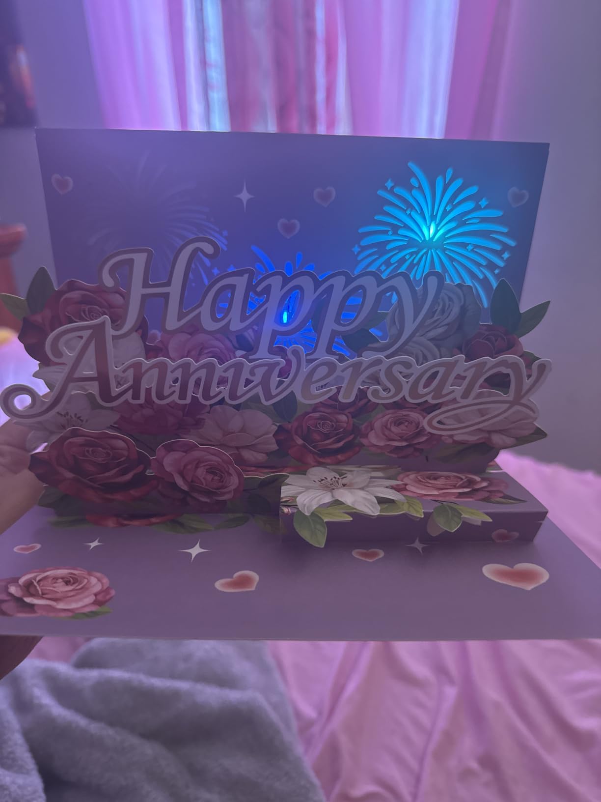 Airpark Anniversary Card, Pop Up Happy Anniversary Cards with Music & Light | 3D Wedding Anniversary Cards & Gift for Women Men Couple Parent Him Her Husband Wife Girlfriend Boyfriend customer photo 1