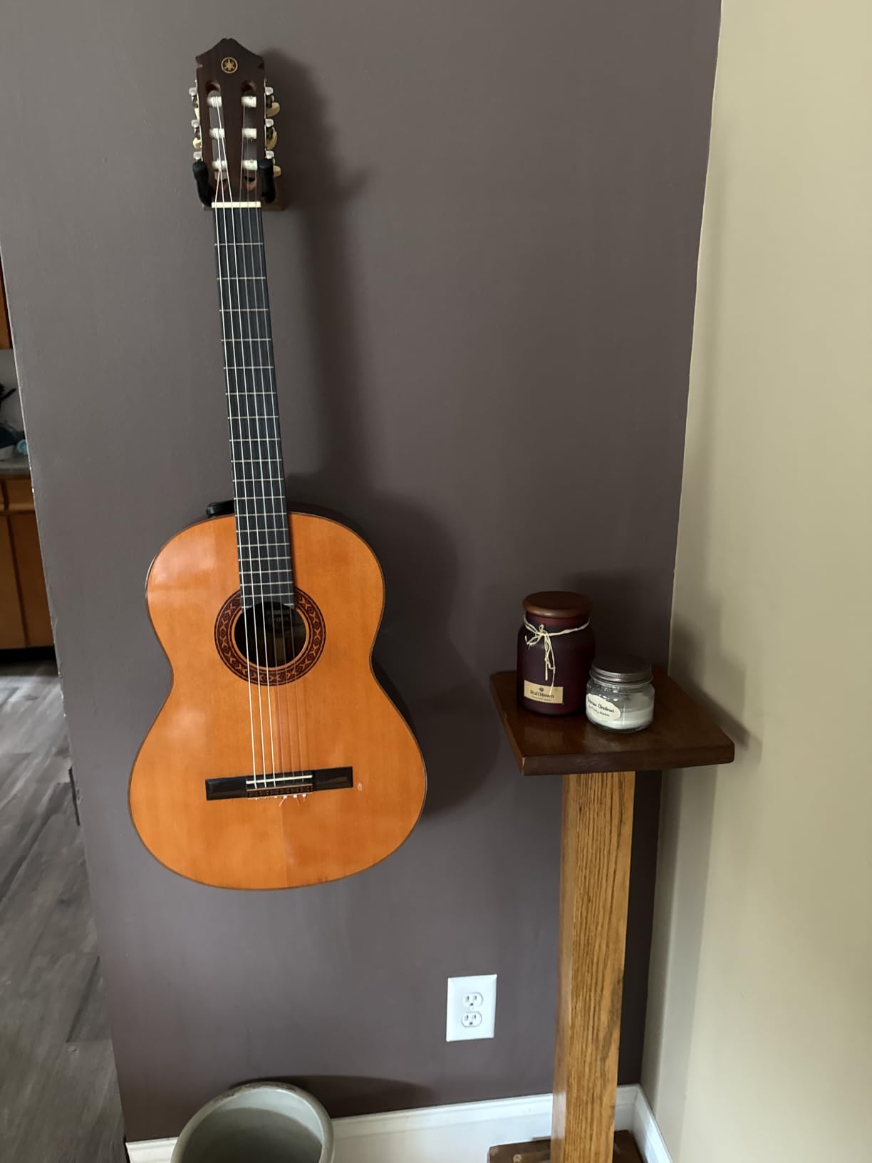 Guitar Wall Hanger 2 Pack U-Shaped Walnut Mount | Black walnut hardwood, auto-pivoting yoke, nitro-safe padding, 35 lb capacity customer photo 2