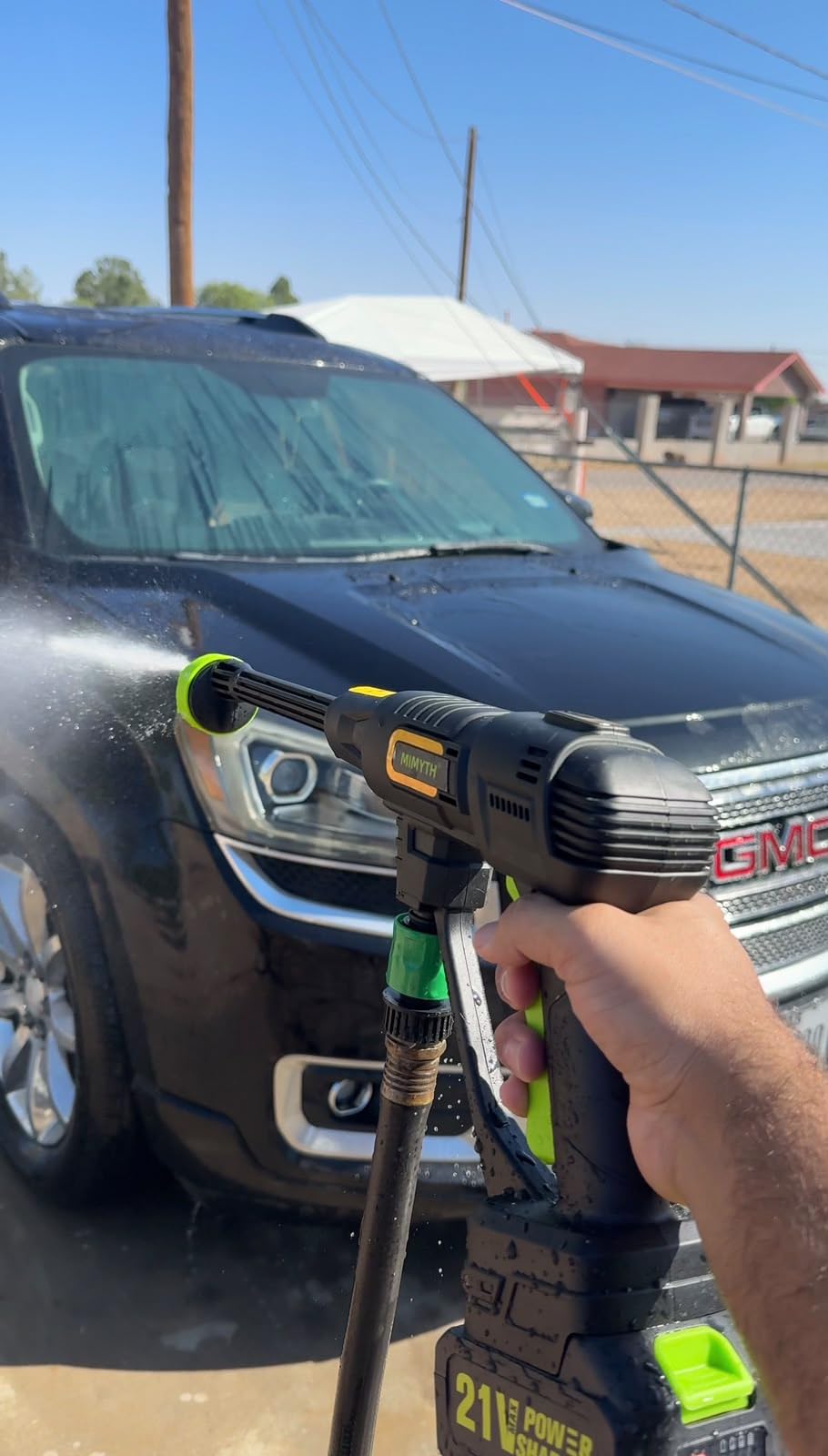 Cordless Pressure Washer, Handheld Portable Battery Cordless Power Washer | Pure Copper Motor, 23FT Elastic Hose customer photo 2