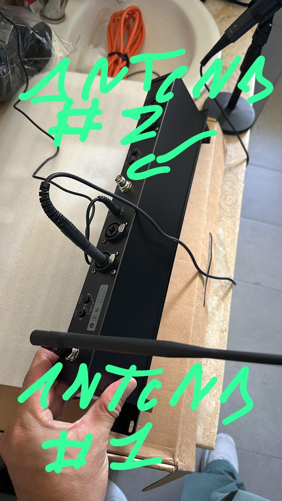Wireless in Ear Monitor System, 2 Channel 4 Bodypacks Pro Mono IEM System for Musicians, Metal Rack Mount Monitor w/ 2x40 UHF Frequencies, 330ft Range for Band, Stage or Studio (IME-4000) customer photo 1