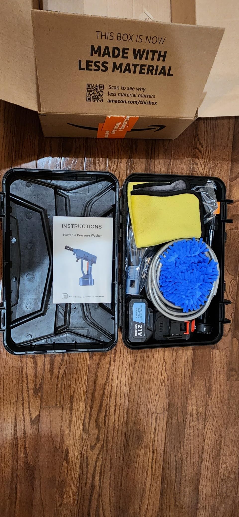 Portable Cordless Washer, Car Washer with 2 Batteries | 6 in 1 Nozzle, 5 Meter Hose customer photo 1