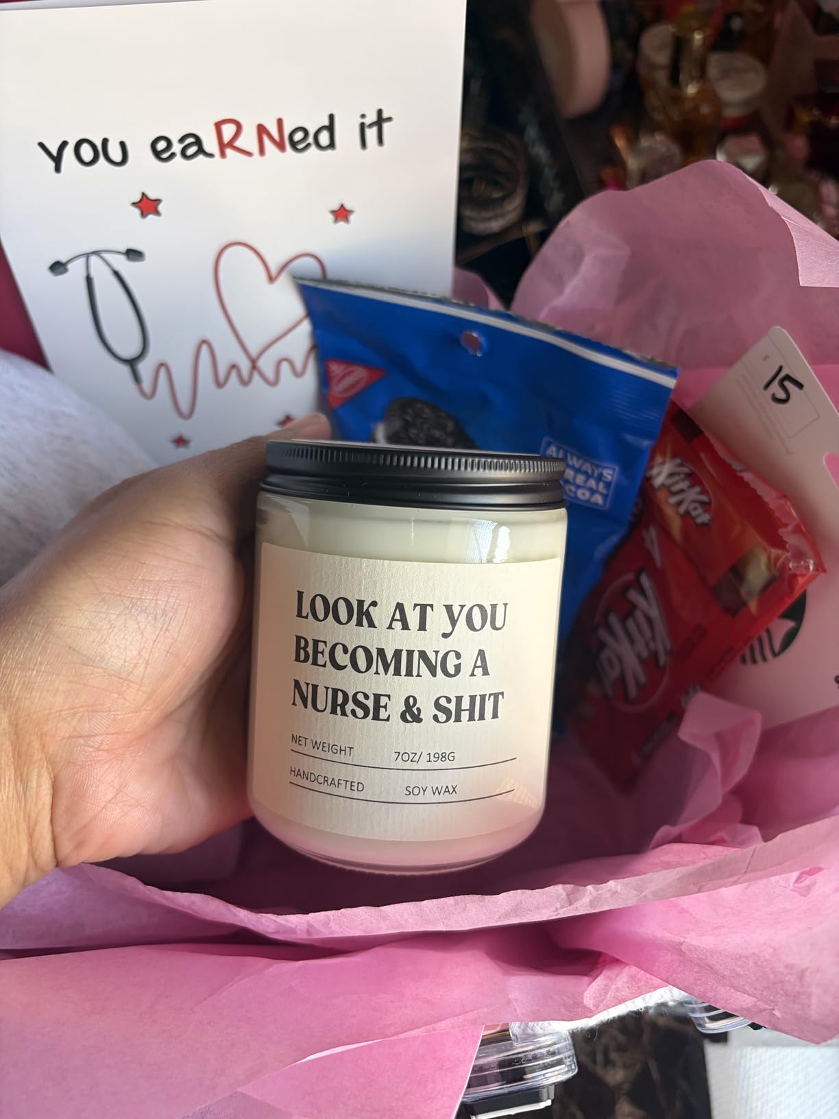 Craftique Nurse Gifts for Women Men - Funny Nurse Candle, Nursing School - Cool Appreciation/Graduation/Birthday/LPN RN Gifts for Nurses, Nursing Student Gift customer photo 1