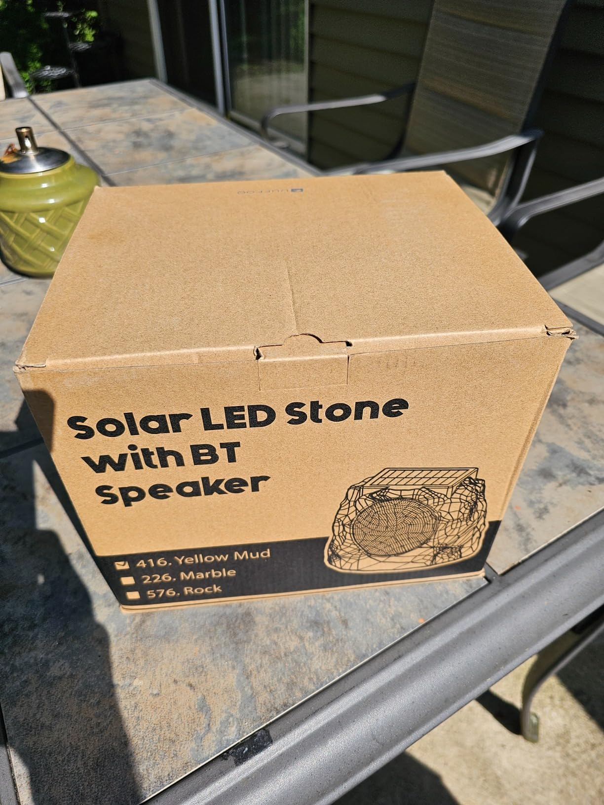 uuffoo 2-Pack Solar Rock Speakers Outdoor Water-Resistant with RGB Lights | Pairing System | Solar-Powered | USB Rechargeable | IP44 for Patio Pool Party Yard Garden Outside customer photo 2