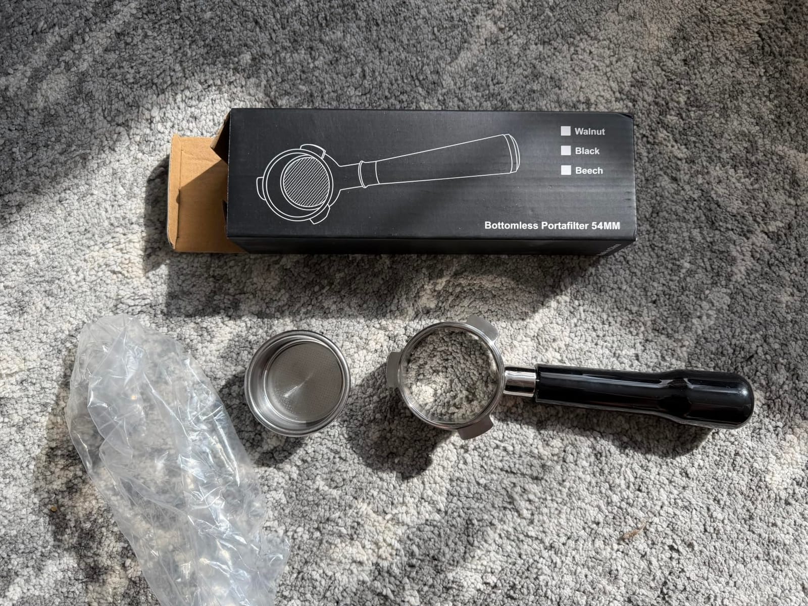 54mm Bottomless Portafilter - Breville Compatible Naked Portafilter, Rosewood Handle & 18-20g Filter Basket & Puck Screen Included, Fits Barista Express, Pro, Touch, Bambino Plus, Infuser customer photo 1