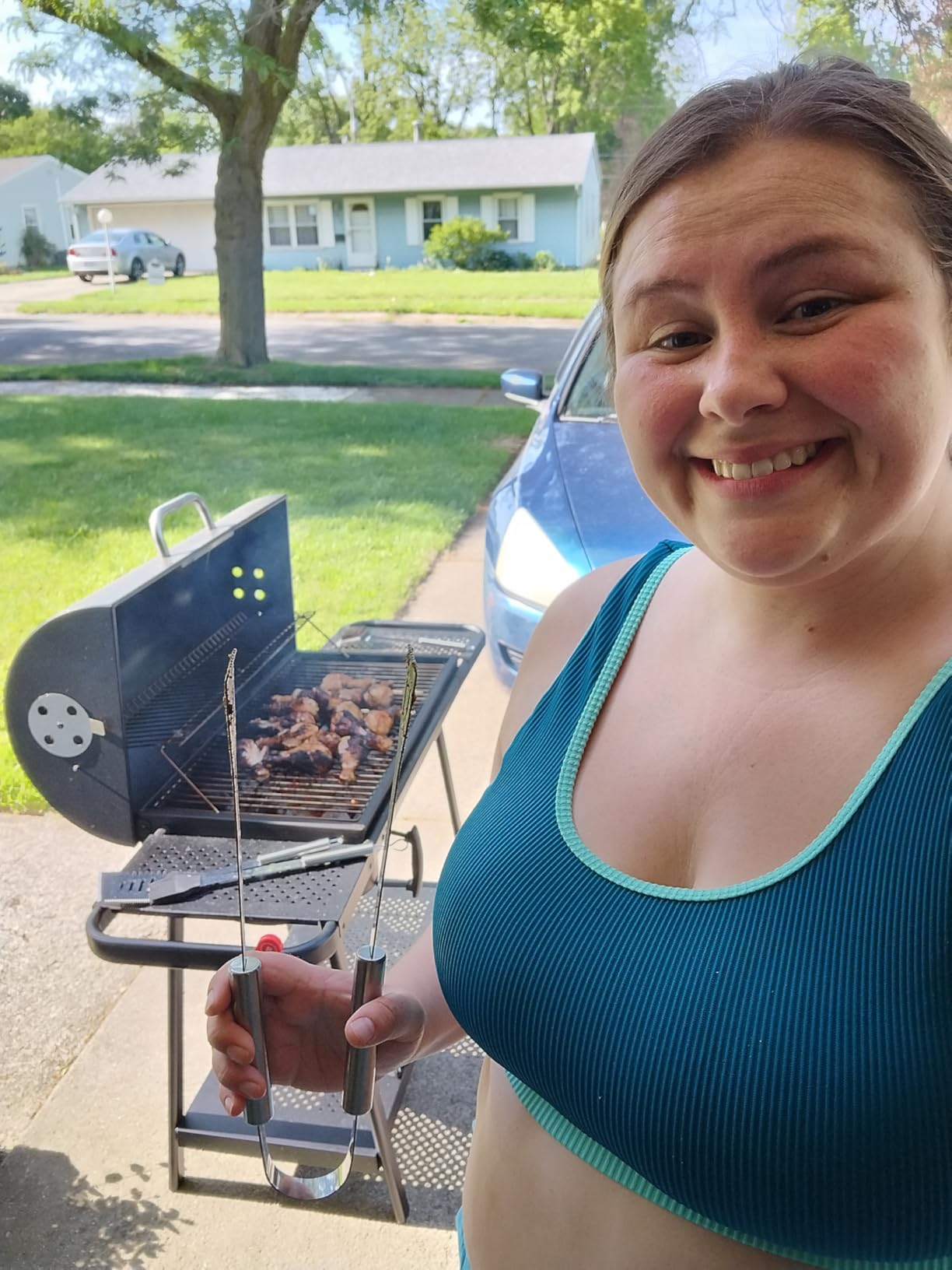 Realcook Charcoal Grills with Offset Smokers: Spacious Barrel Charcoal BBQ Grill | Barbecue Smoker Grill Combo for Outdoor Backyard Patio Camping Picnic and Party customer photo 2