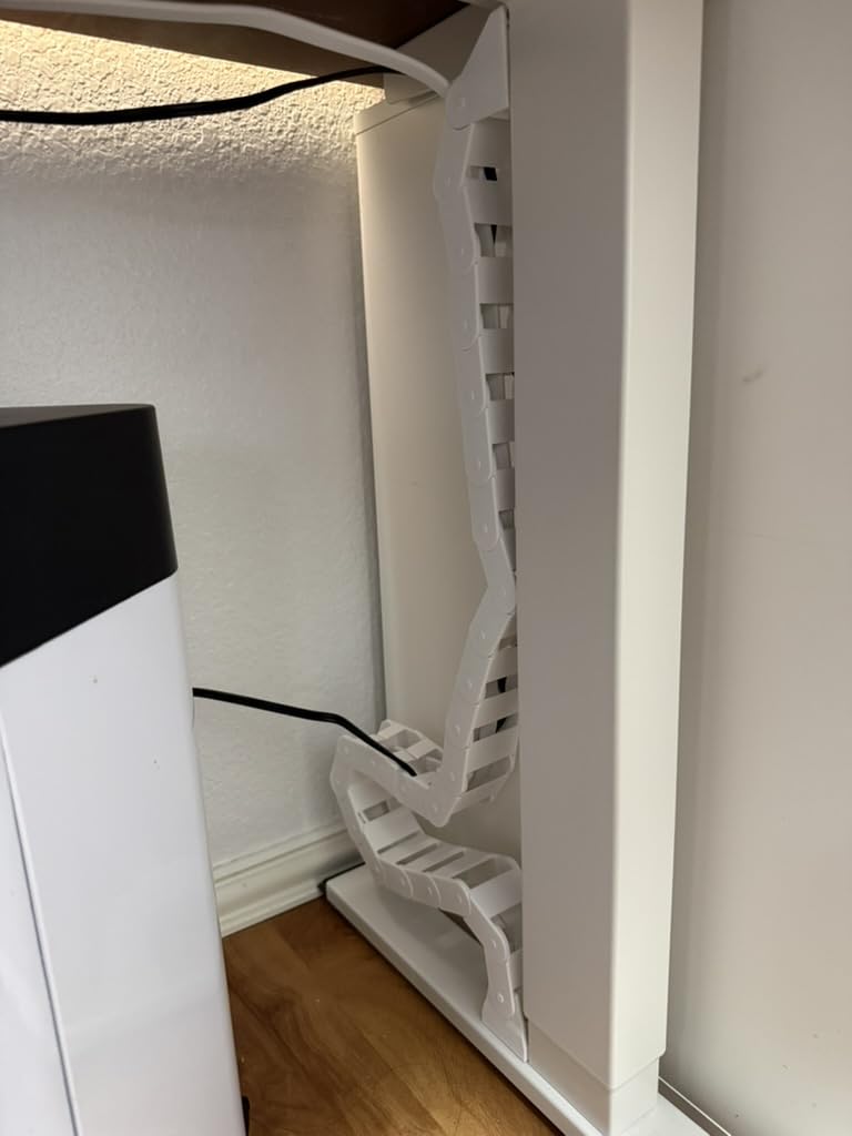 Under Desk Cable Management Vertebrae - Perfect for Sit Stand Desk - Wire Management - Adjustable Length - Flexible Cable Spine - Black, 133 cm customer photo 1