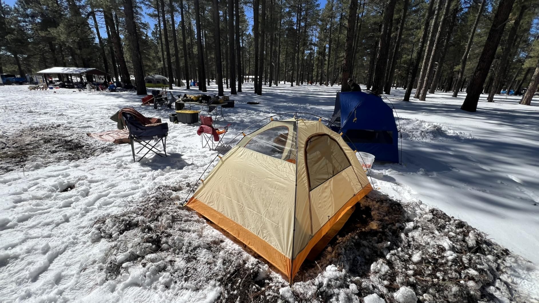 BISINNA 4 Season Tent for Backpacking Winter Tents 2 Person Lightweight Cold Weather Tents Waterproof Double Layer All Season Tent Aluminum Alloy Poles Easy Set Up for Camping, Hiking, Outdoor customer photo 2