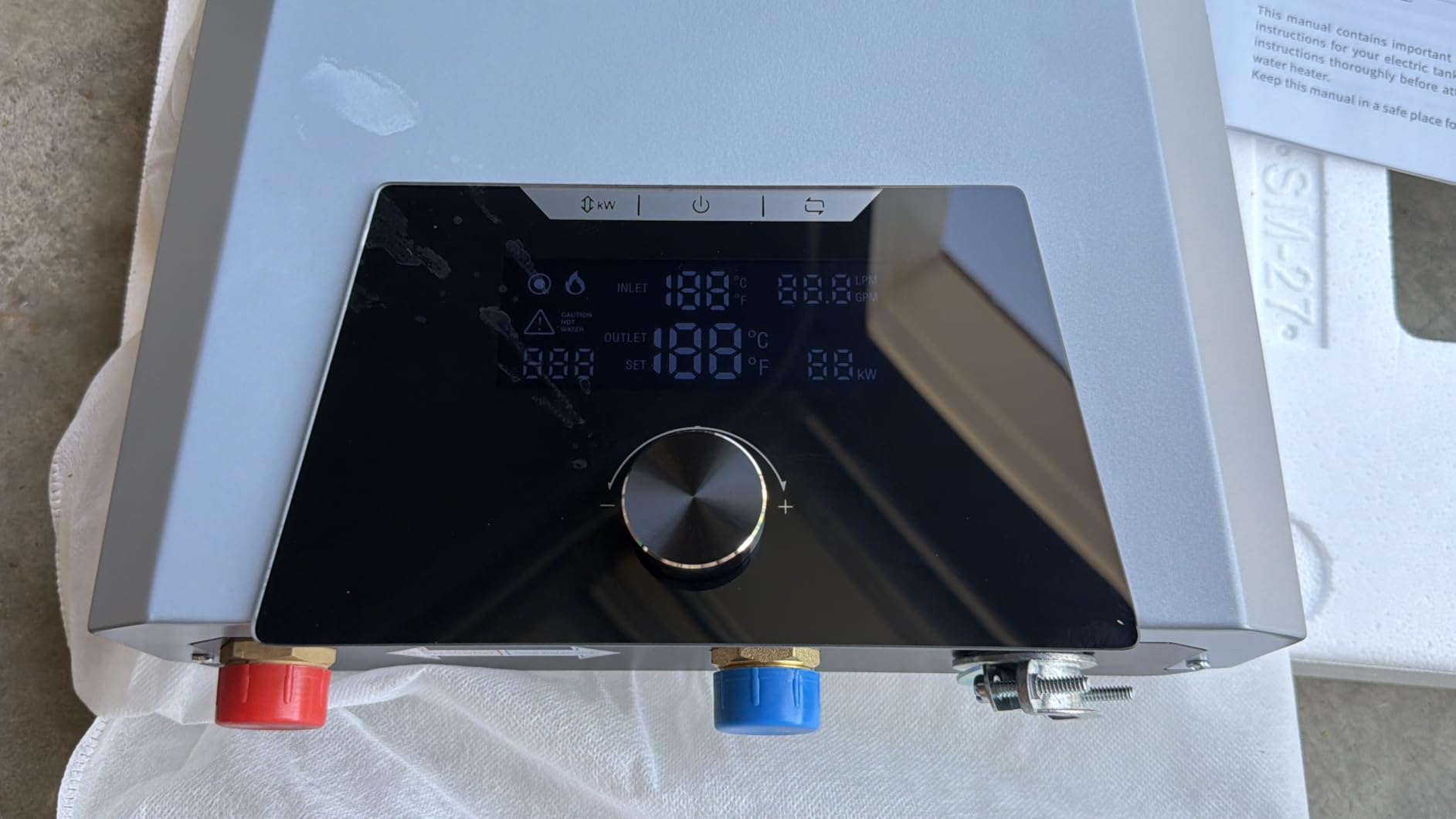 Electric Tankless Water Heater, 19kW-27kW Adjustable, 240V, Configurable Power, Self-Modulating Whole House Hot Water Heater, Stable Temperature, 99% Thermal Efficiency customer photo 1