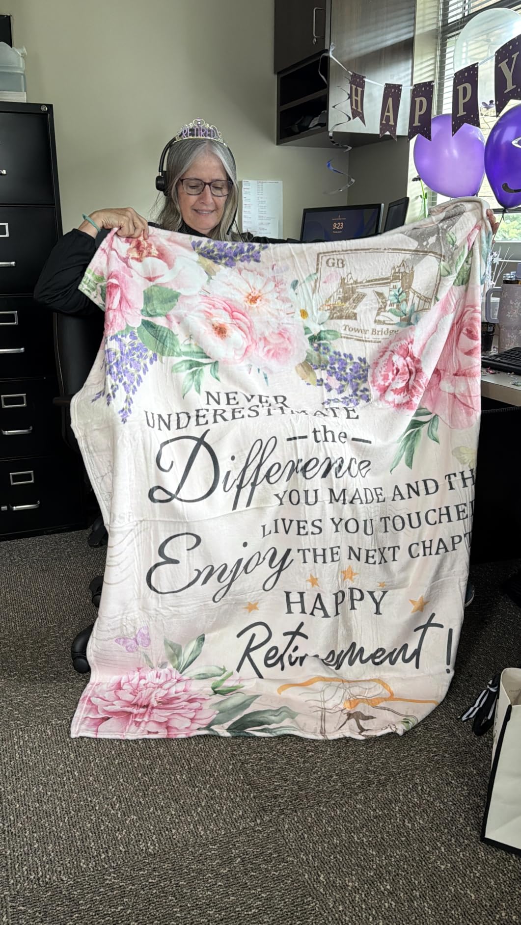Retirement Gift for Woman, Retirement Blanket for Women 60