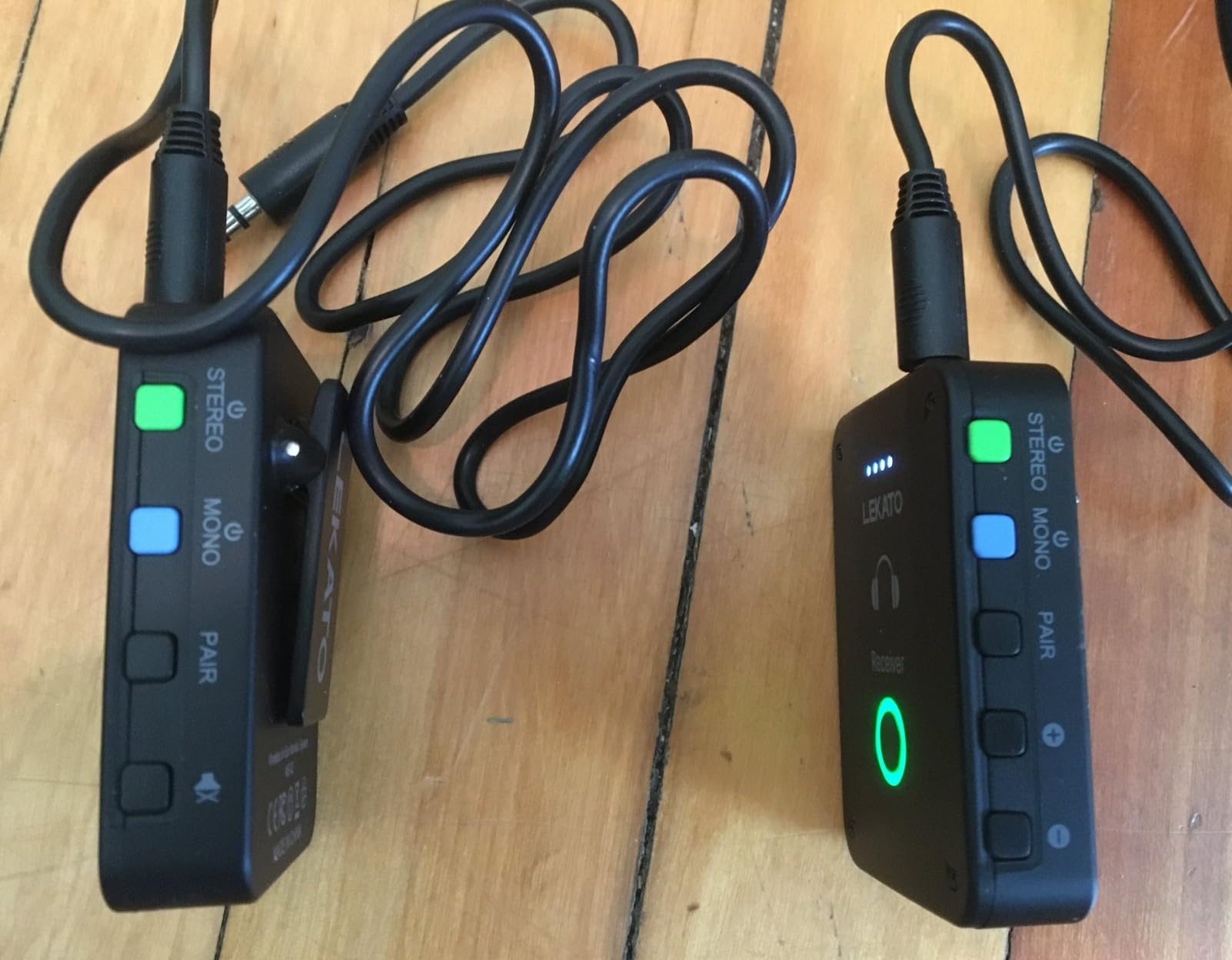 LEKATO Wireless in Ear Monitor System MS-02, Upgraded 2.4G Stereo IEM System Low Latency with Transmitter Beltpack Receiver Auto-Pairing, One to More, in-Ear Monitoring for Church, Band, Singer, Stage customer photo 1