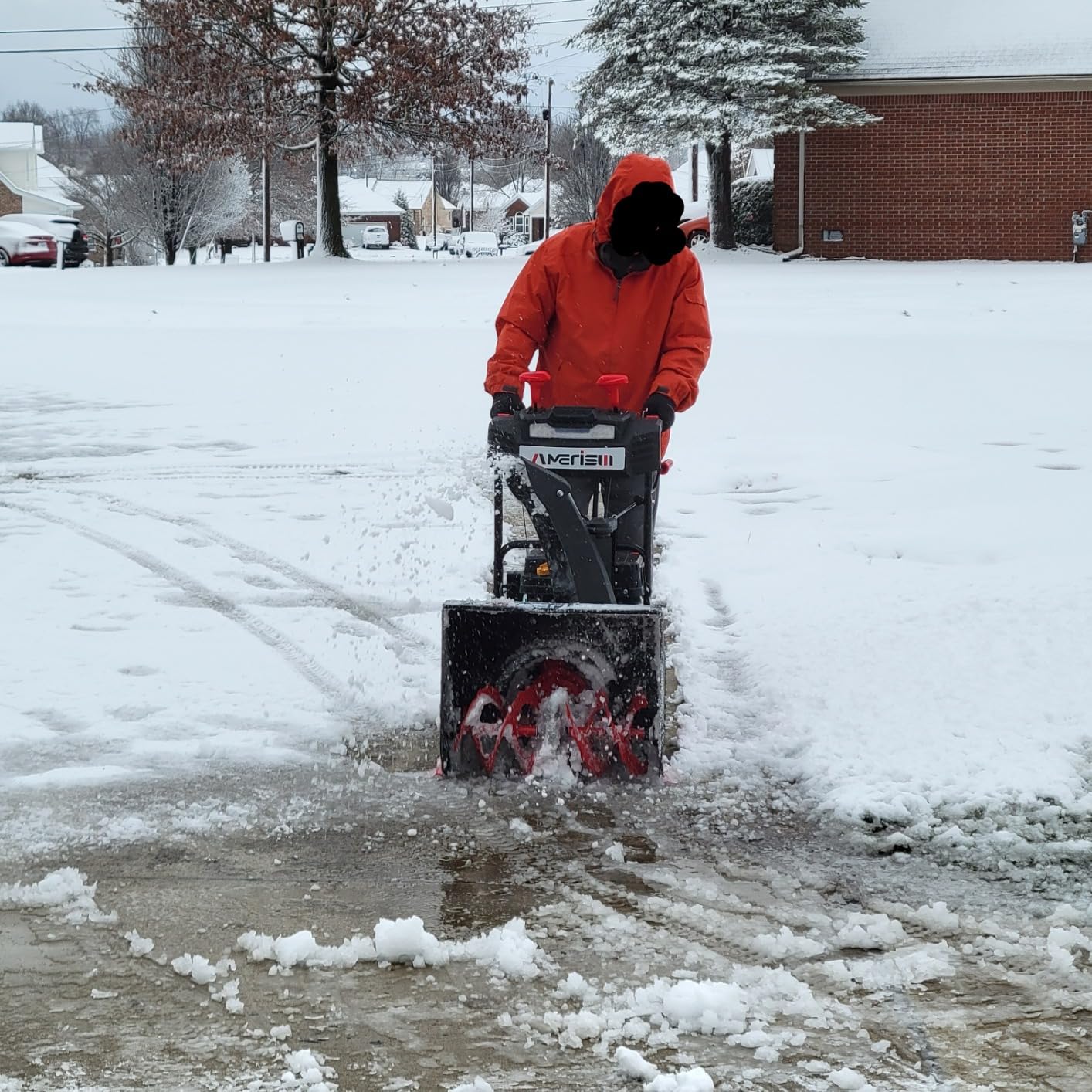 AMERISUN 24-Inch Gas Snow Blower with 212cc 4-Cycle OHV Engine, Recoil Start, 40Ft Snow Throwing for Decks, Driveways, and Sidewalks customer photo 2