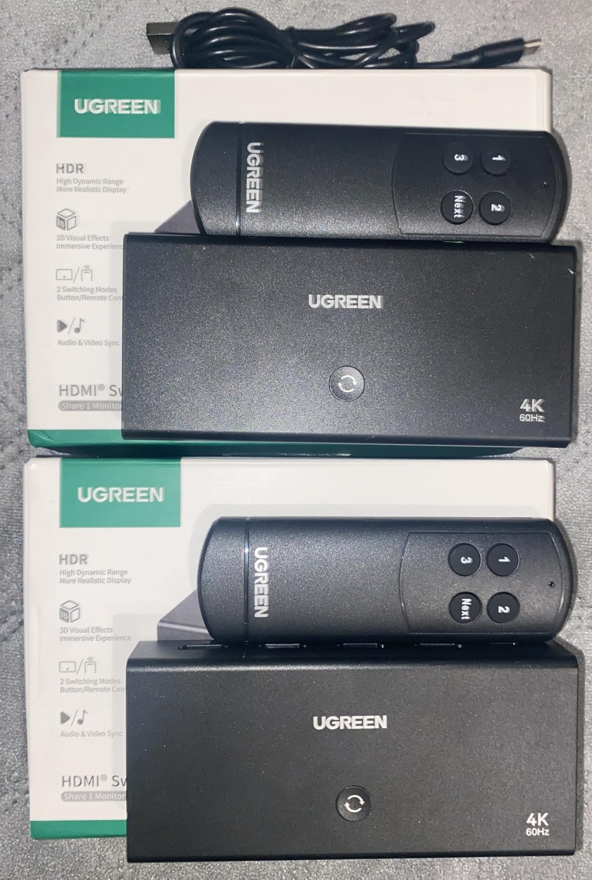 UGREEN HDMI Switch 3 in 1 Out, 4K@60Hz, with Remote, HDR10+, 3D, Dolby | CEC, HDCP2.2, HDMI Splitter, Compatible with Switch 2, PS5/4, Laptop Xbox Roku TV Fire Stick Blu-Ray Player Monitor Projector customer photo 2