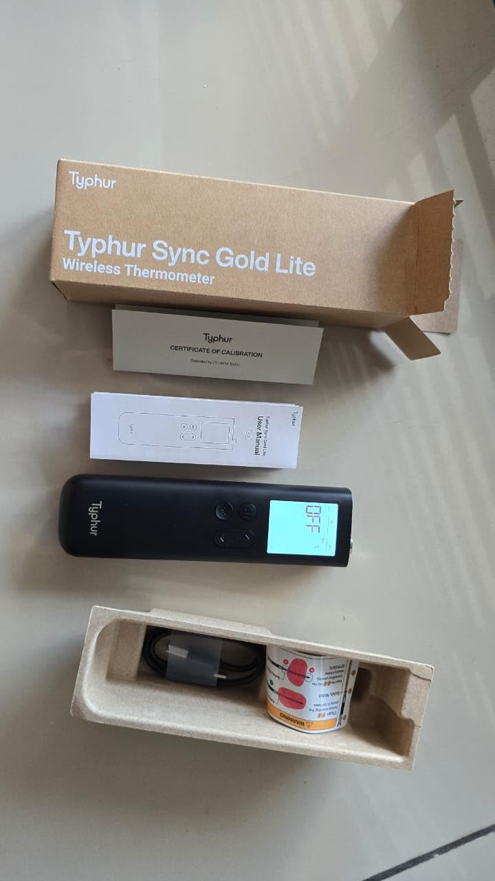 Sync Gold Gen2 Sub-1G Wireless Meat Thermometer with 6 Sensors & LCD | Enhanced 10X Signal Stability, Unlimited WiFi Range, Bluetooth Thermometer For BBQ, Oven, Smoker, Grill & Air Fryer customer photo 1