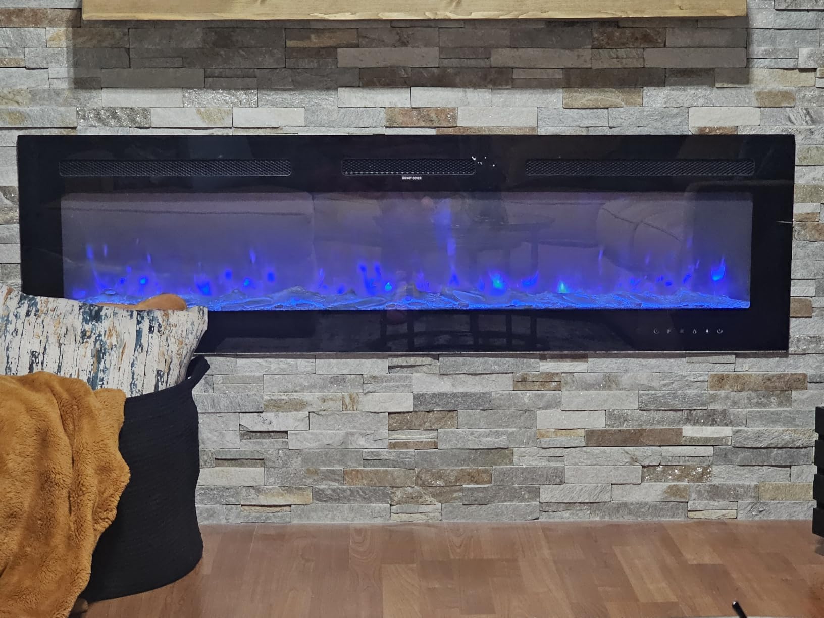EUHOMY 50 Inch Electric Fireplace Recessed and Wall Mounted customer photo 1
