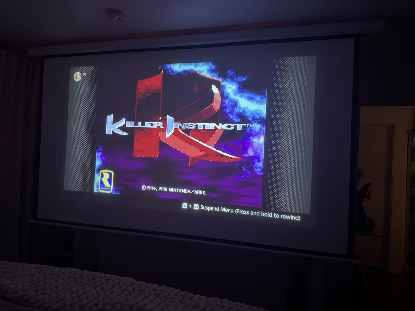Kayle 120 Inch Motorized Projector Screen w/Wireless Remote, Black, 16:9 customer photo 2
