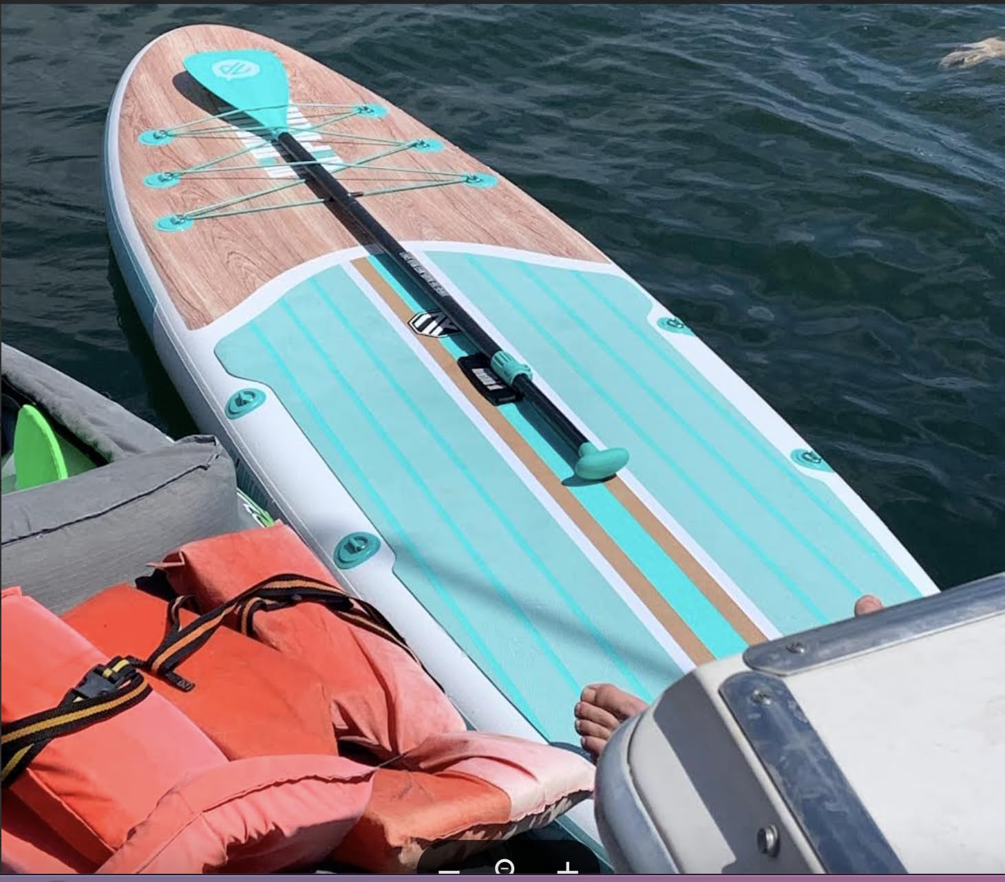 Niphean Inflatable Stand Up Paddle Board with SUP Accessories | 10'6'' SUP, Anti-Slip EVA Deck, 450 lbs Capacity Inflatable Paddle Boards for Adults & Youth of All Skill Levels customer photo 2