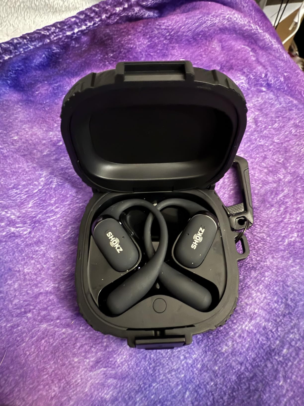 SHOKZ OpenFit 2 Open-Ear Earhook Bluetooth Earbuds, Black, 48H Playtime, Powerful Bass, IP55 Water-Resistant, AI Call Clarity, Bluetooth 5.4, Gym/Outdoor/Home Use customer photo 1