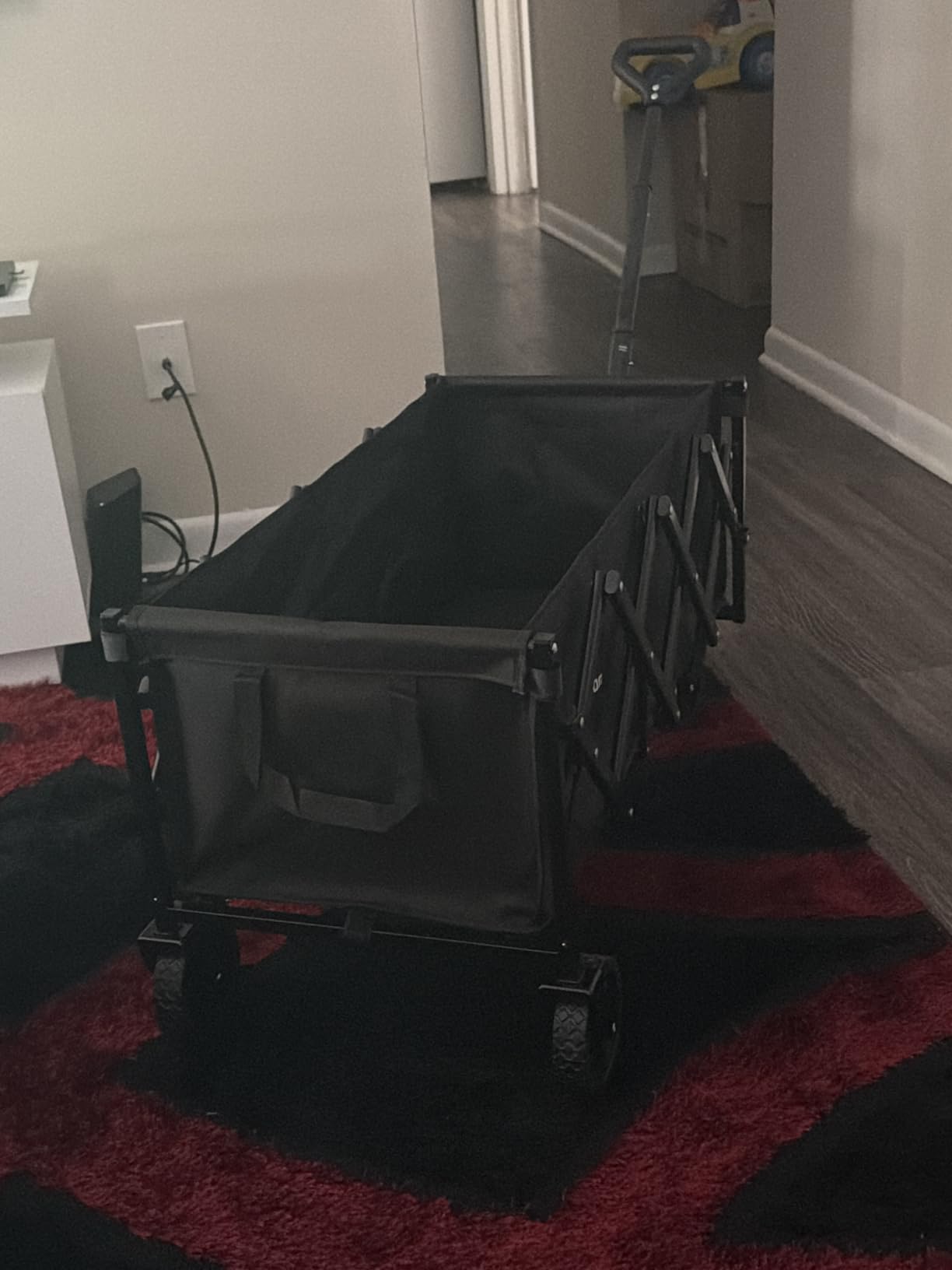 HIKEMOON 34'' Extra Long Folding Portable Wagon Cart, 120L 360LBS Black customer photo 2