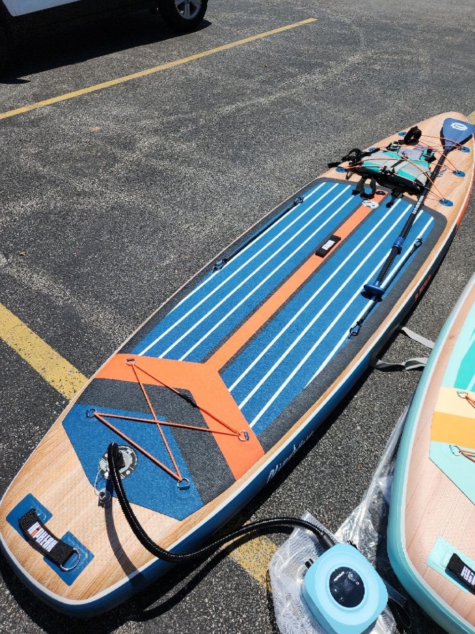 Niphean (Extra Large) Inflatable Paddle Board, SUP for 2+1 People/Family 500lbs Capacity Stand Up Paddle Board with SUP Accessories, StabilTrac Fin Non-Slip Paddleboard for Adults customer photo 1