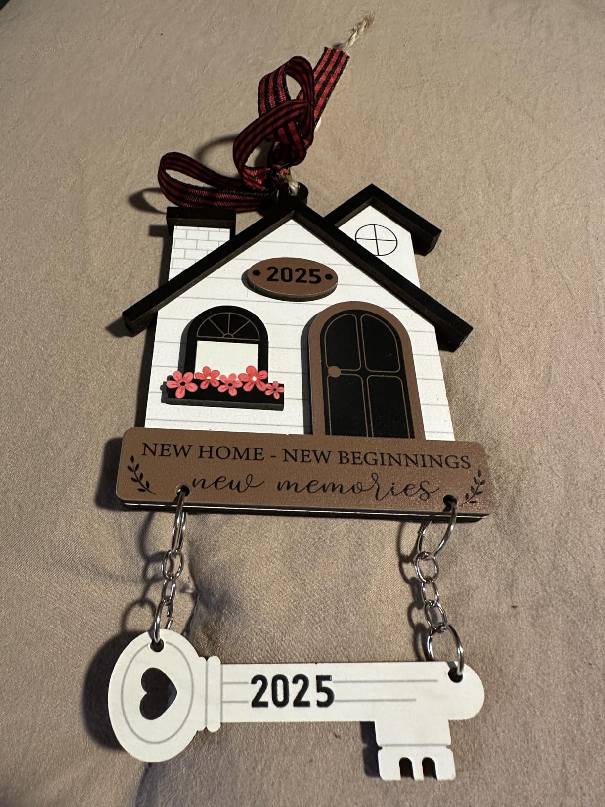 House Warming Gifts New Home Ornament 2026 - New House Owners Gift Ideas | Housewarming Gifts for New House - Housewarming Gift Presents for Women, Couple - New House New Beginning - Wooden Ornament customer photo 1