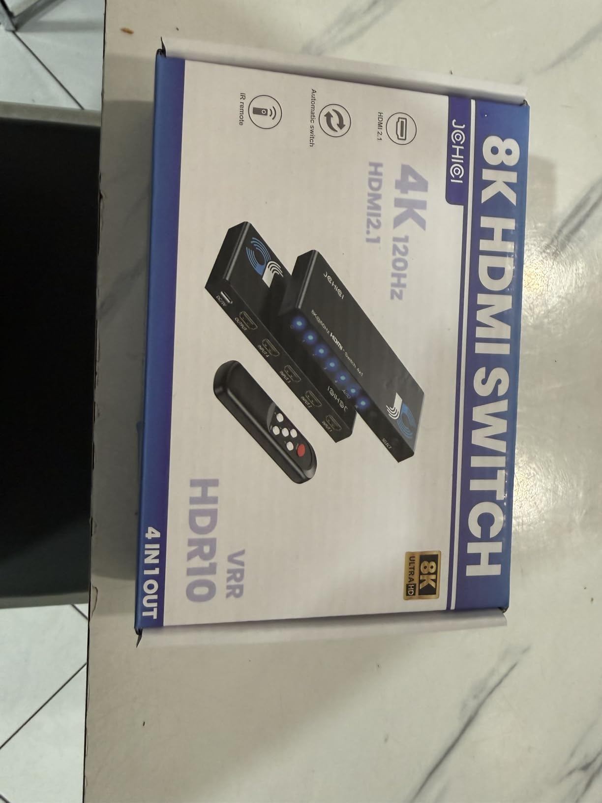 HDMI 2.1 Switch 4 in 1 Out 8K 60Hz 4K 120Hz for PS5 Xbox Apple TV | HDCP 2.3 Dolby Atmos 48Gbps. PC Roku Projector. customer photo 1