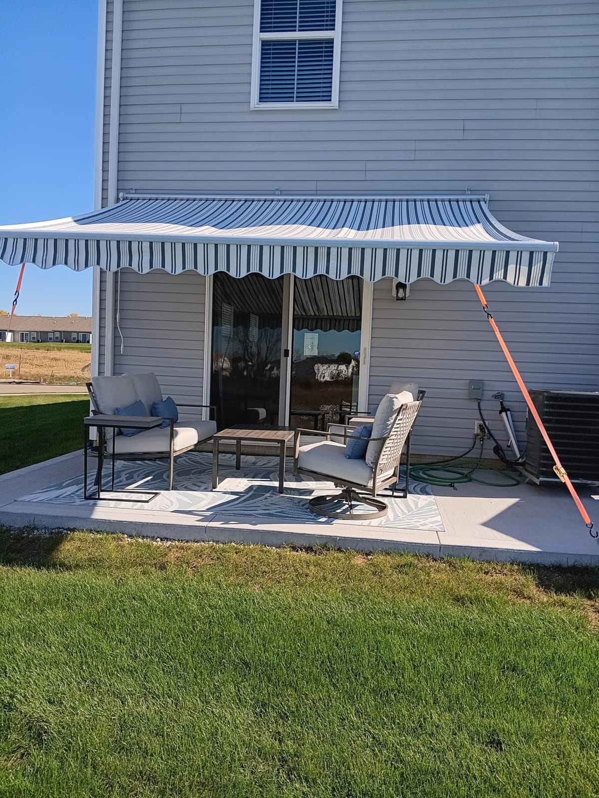 Paramondo 13.1'x9.8' Patio Awning Retractable Fully Assembled, Grey | Manual Sunshade Shelter Outdoor Deck Canopy Balcony Awning Cover with Crank - Premium Quality 280G Ployester Aluminum Frame customer photo 2