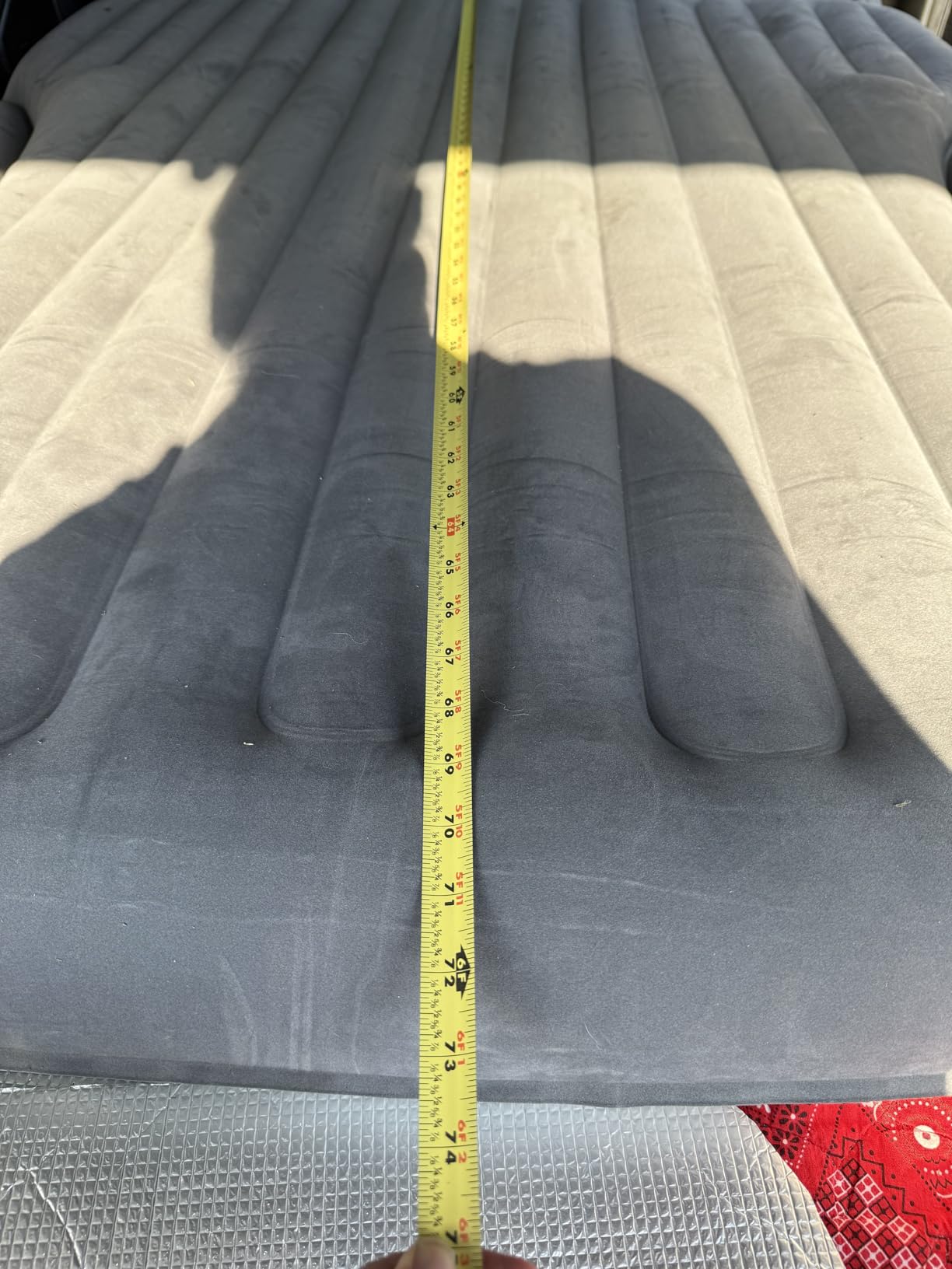 Ciremiv SUV Air Mattress with Pump, Double-Sided Thick Flocked Car Bed | Complete Sleeping Kit Accessories, Ideal for Auto Camping, Outdoor Tent Use and Long-Distance Road Trips (Green+Charcoal) customer photo 1