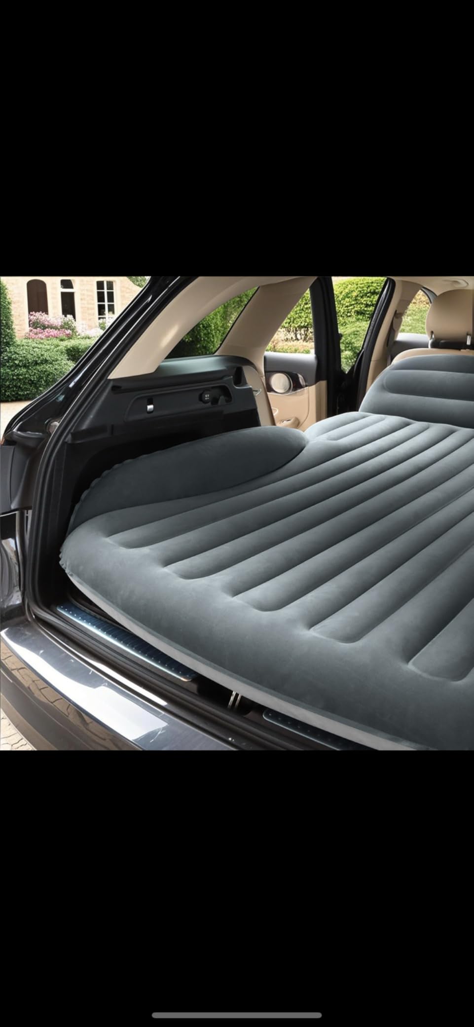 Ciremiv SUV Air Mattress with Pump, Double-Sided Thick Flocked Car Bed | Complete Sleeping Kit Accessories, Ideal for Auto Camping, Outdoor Tent Use and Long-Distance Road Trips (Green+Charcoal) customer photo 2