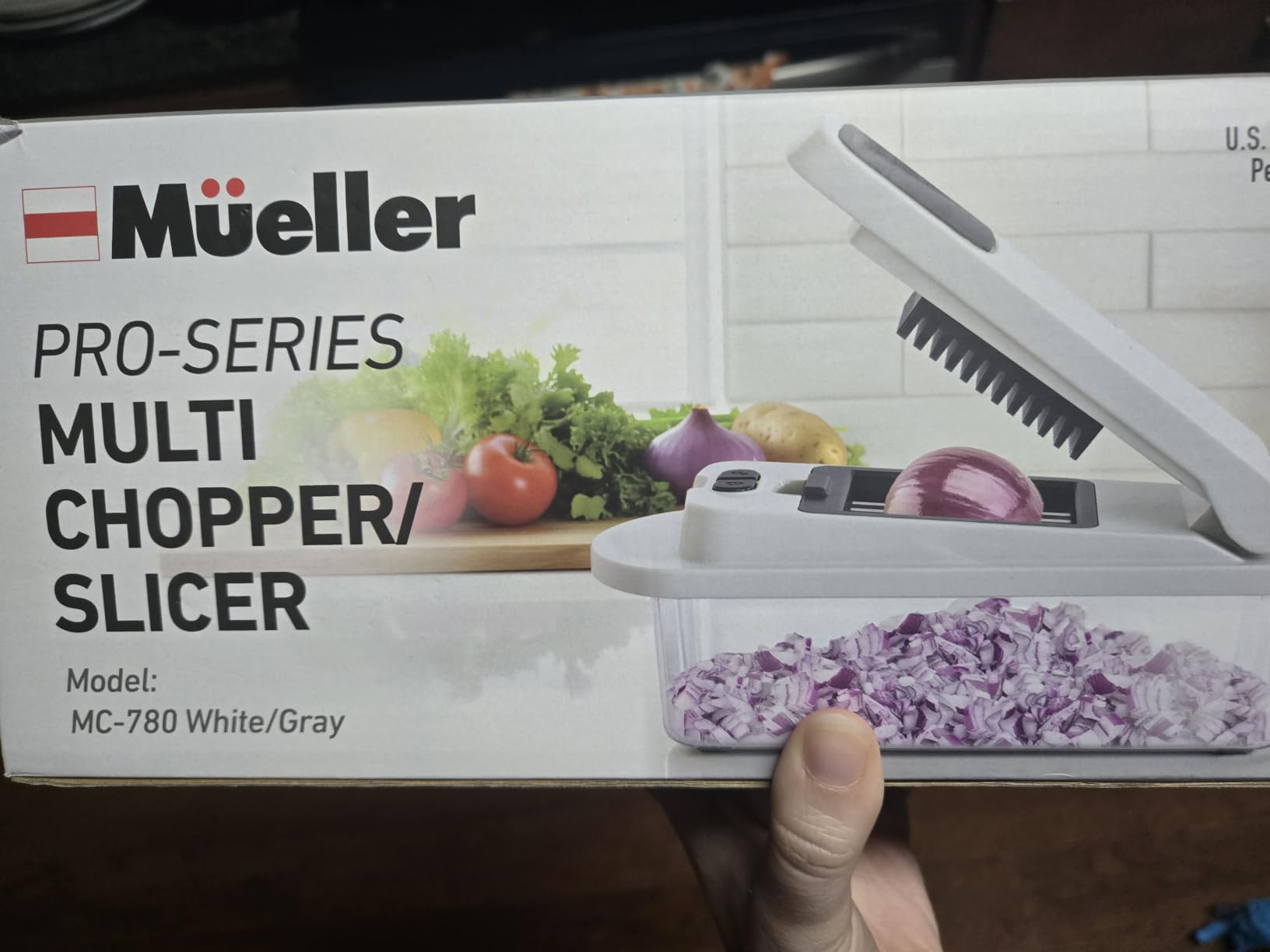 MUELLER HOME Pro-Series 10-in-1, 8 Vegetable Chopper & Mandoline Slicer | Food-Prep Tool, Fruit Cutter, Dicer, Veggie Chopper with Container, Kitchen Essentials, House Warming Gifts New Home, Black customer photo 2