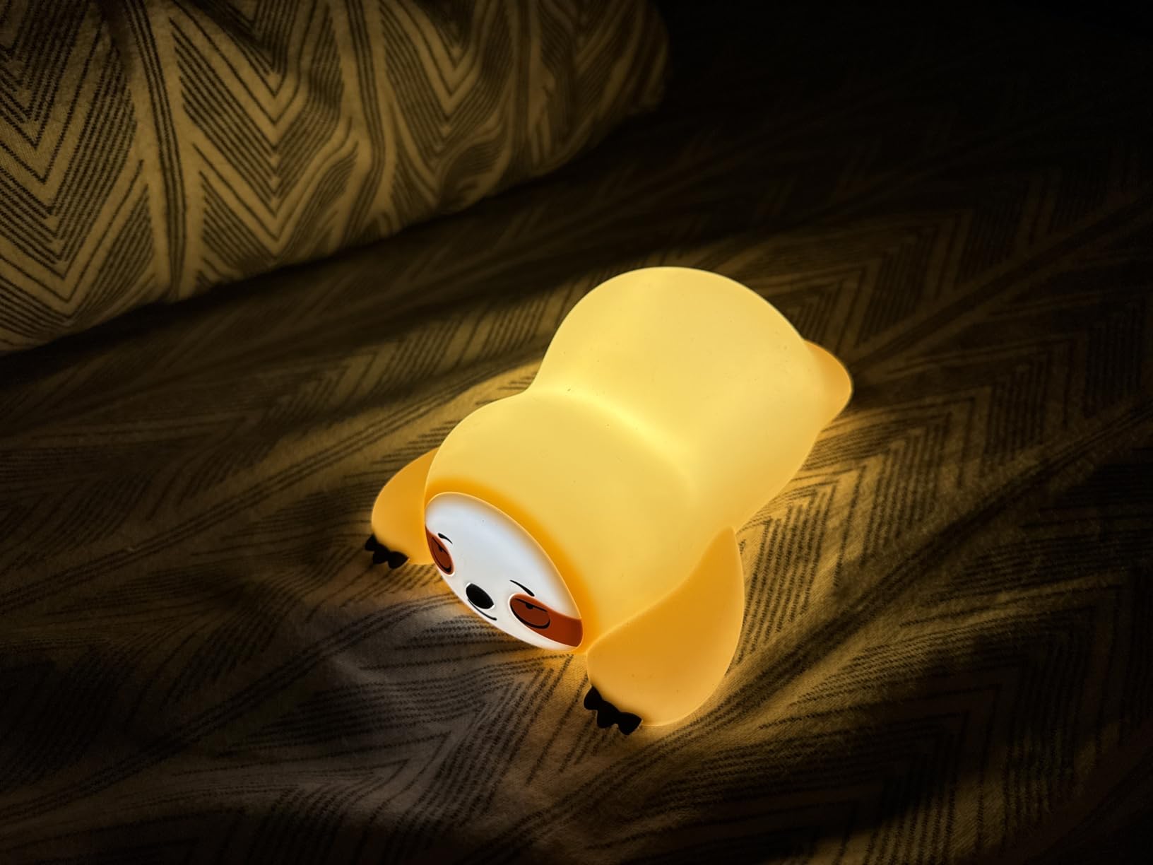 YR YRHH-PET Existential Crisis Duck Lamp Night Light | Lying Flat, Cute Squishy Ducky Lay Touch Lamp, Rechargeable, White Elephant Gift, Birthday Gifts, Safe Silicone customer photo 1