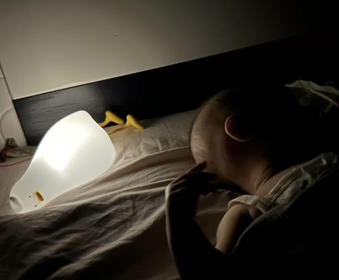 YR YRHH-PET Existential Crisis Duck Lamp Night Light | Lying Flat, Cute Squishy Ducky Lay Touch Lamp, Rechargeable, White Elephant Gift, Birthday Gifts, Safe Silicone customer photo 2